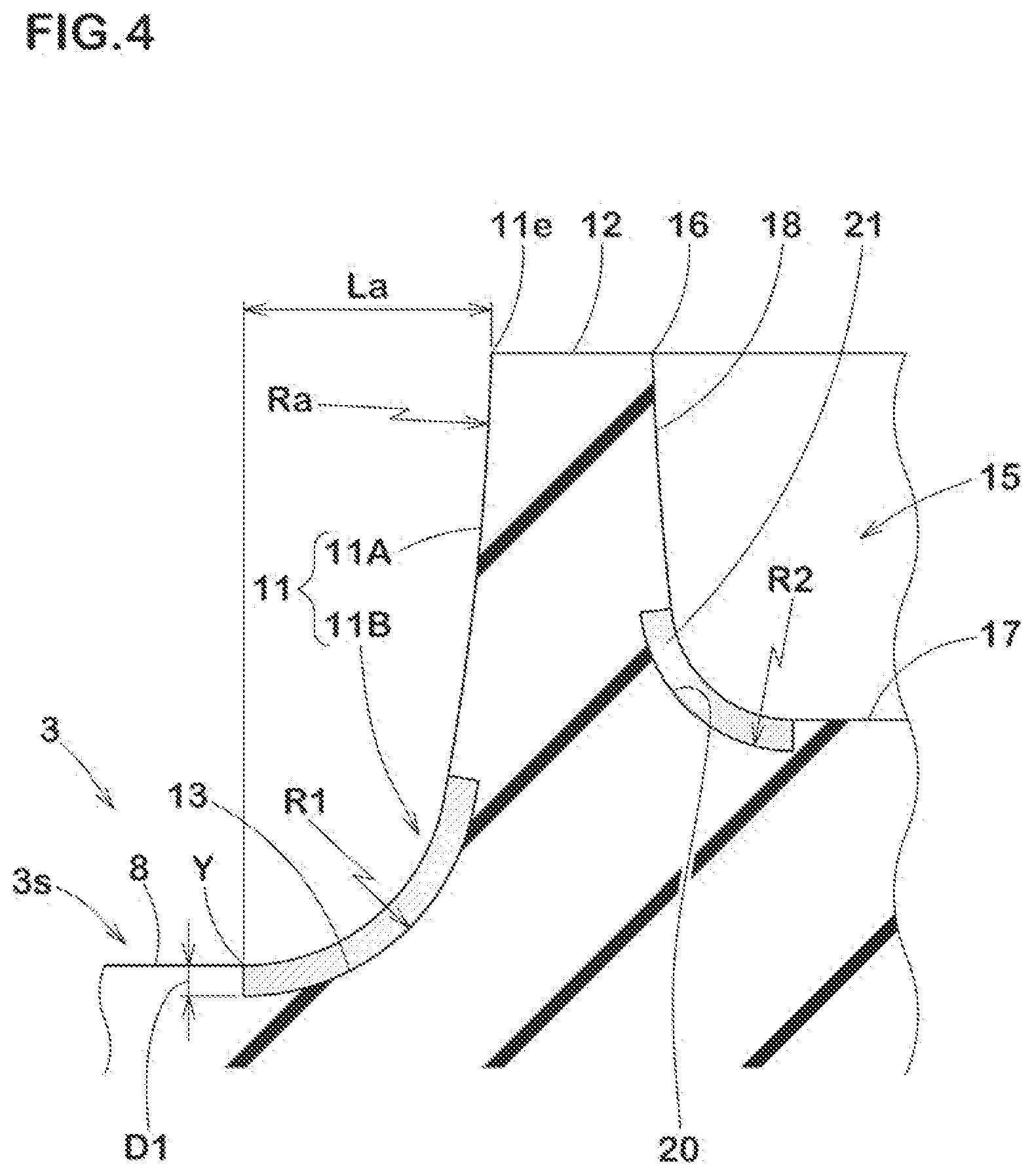 Patent US12479244 Figure 4 – Pneumatic tire