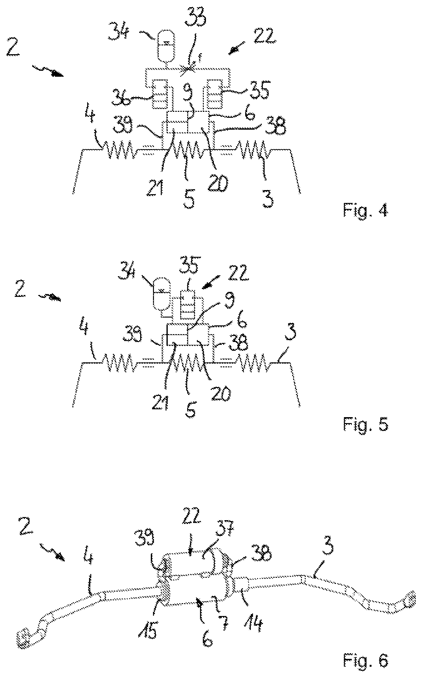 Patent US12479252 Figure 2 – Stabilizer assembly with actuator for a two-track vehicle