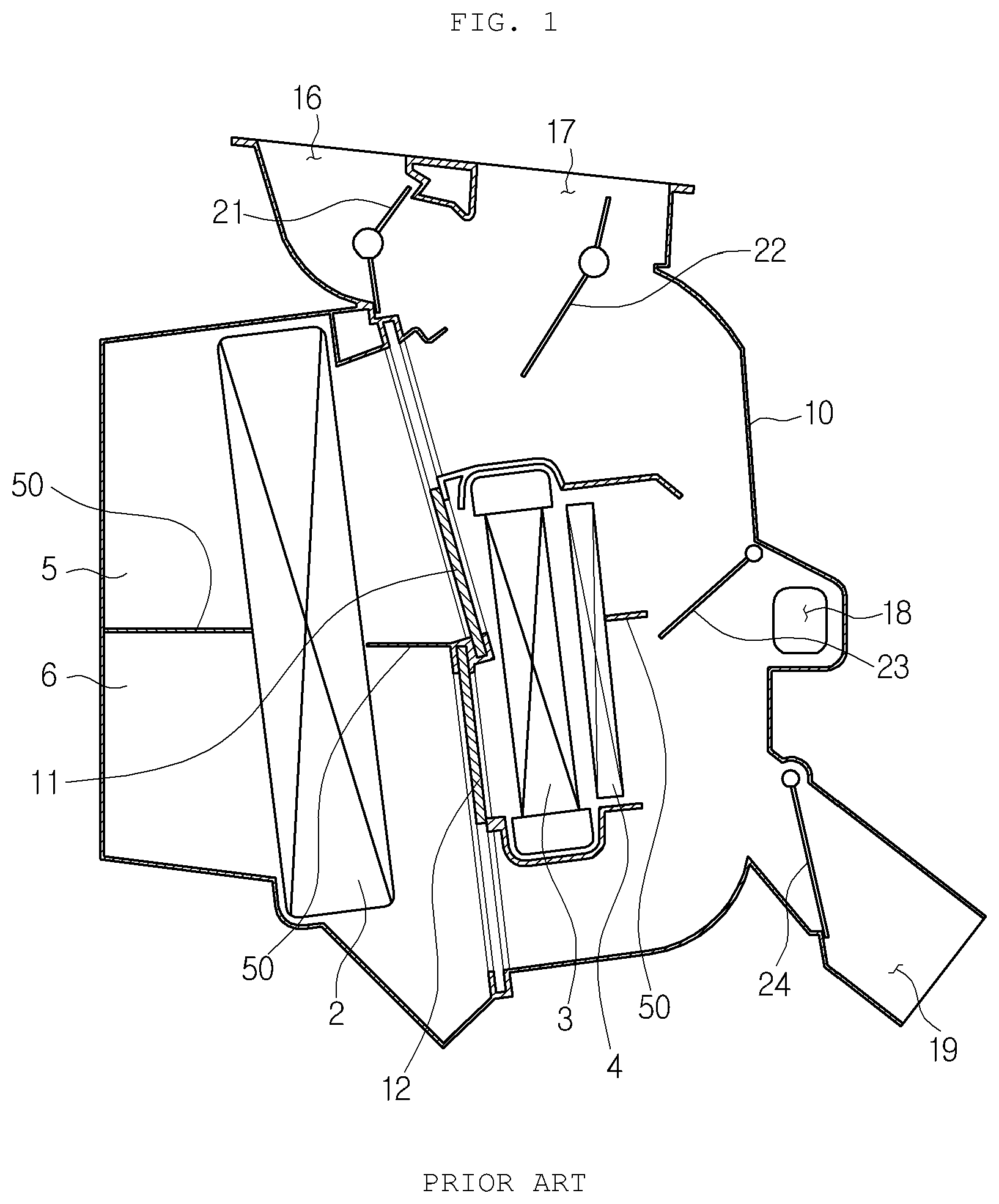 Patent US12479266 — Air conditioner for vehicle — Figure 1