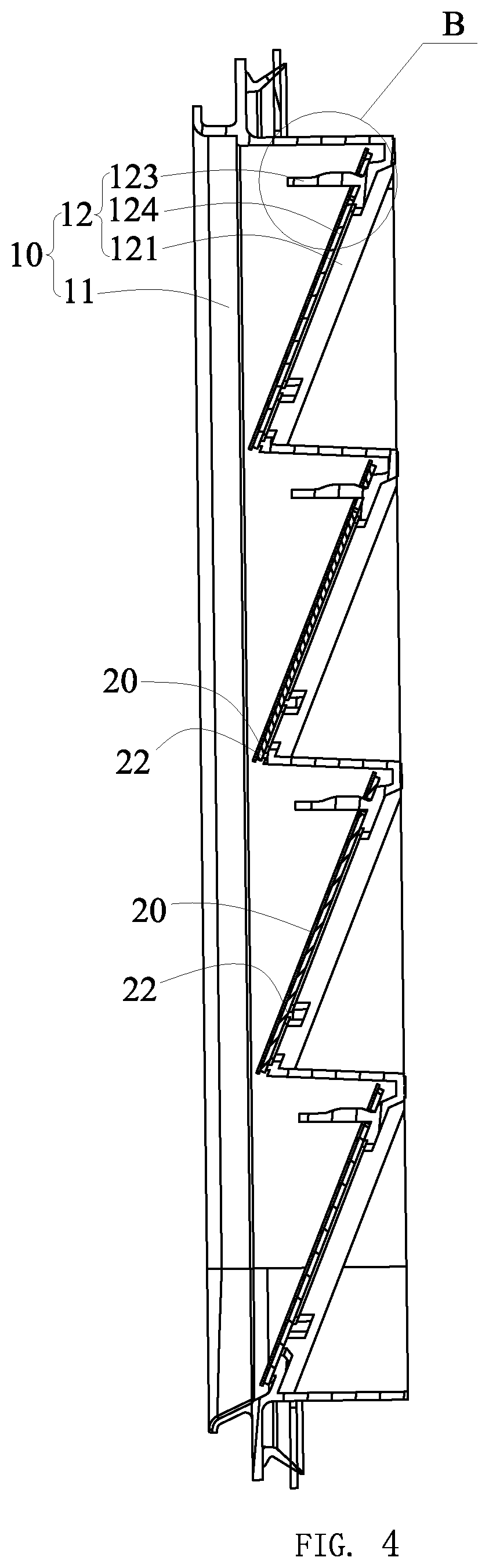 Patent US12479273 Figure 4 – Ventilation device for air flowing inside and outside a vehicle