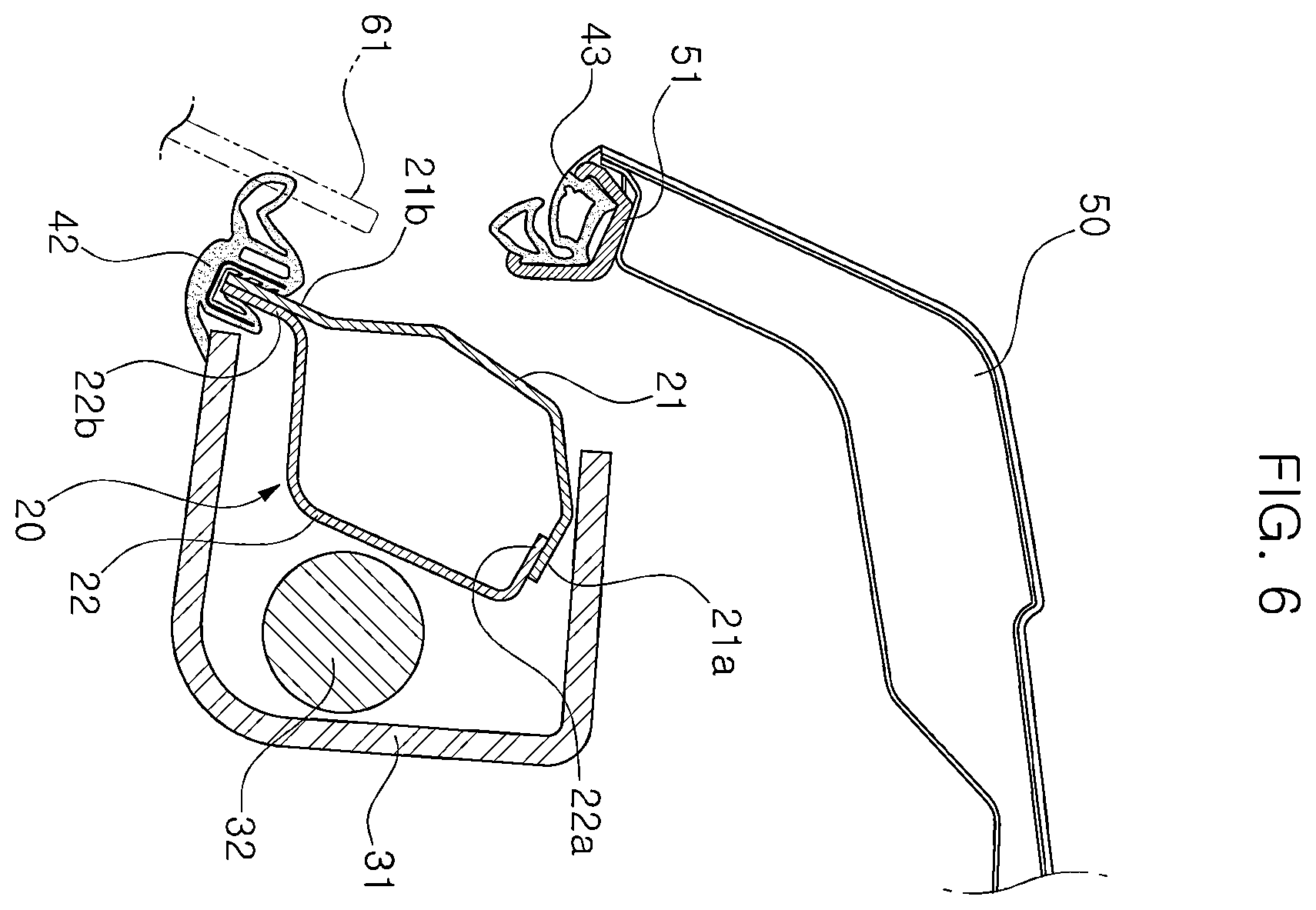 Patent US12479279 Figure 6 – Roof side rail for vehicles