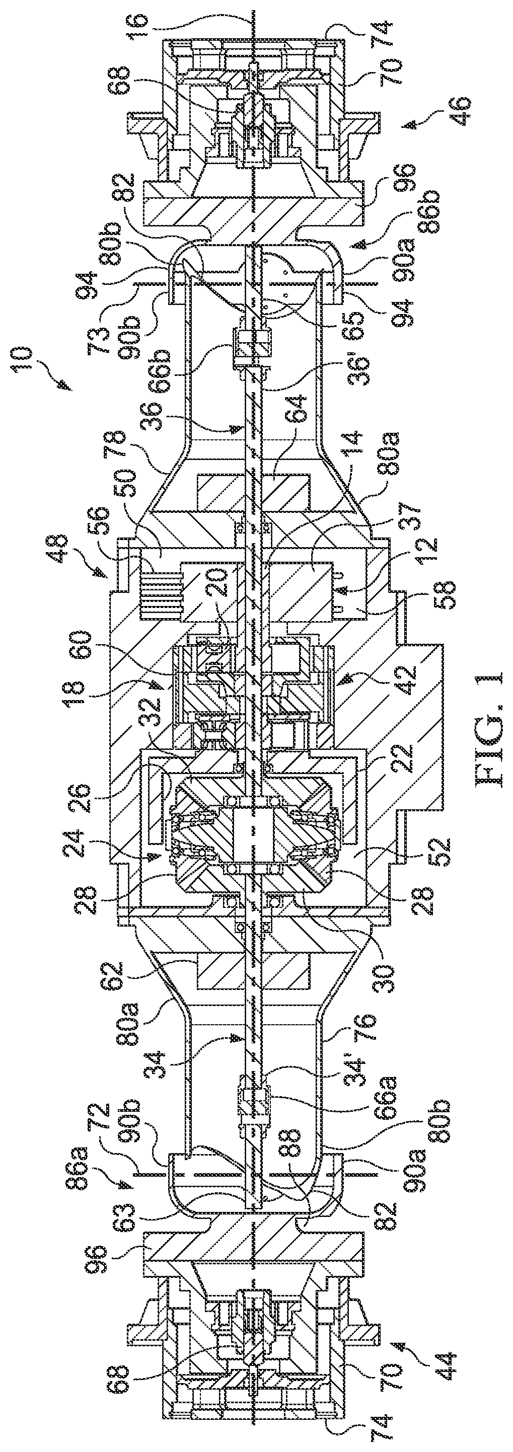 Patent US12479282 Figure 1 – Electric drivetrain