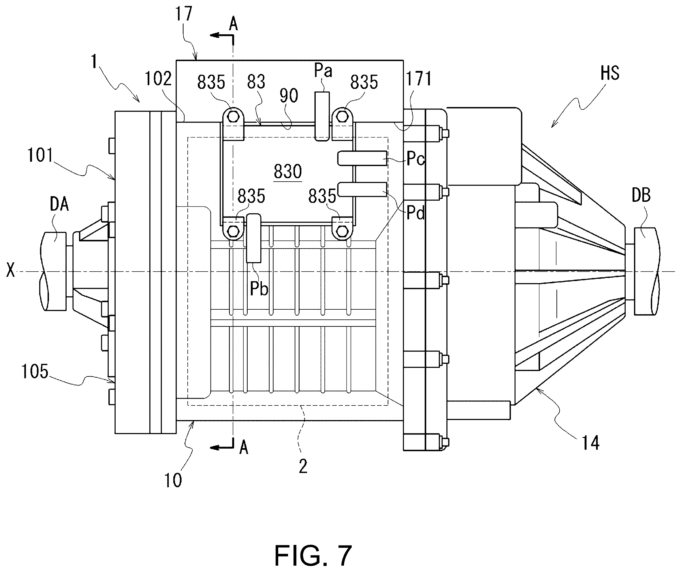 Patent US12479287 Figure 7 – Motor case combination unit