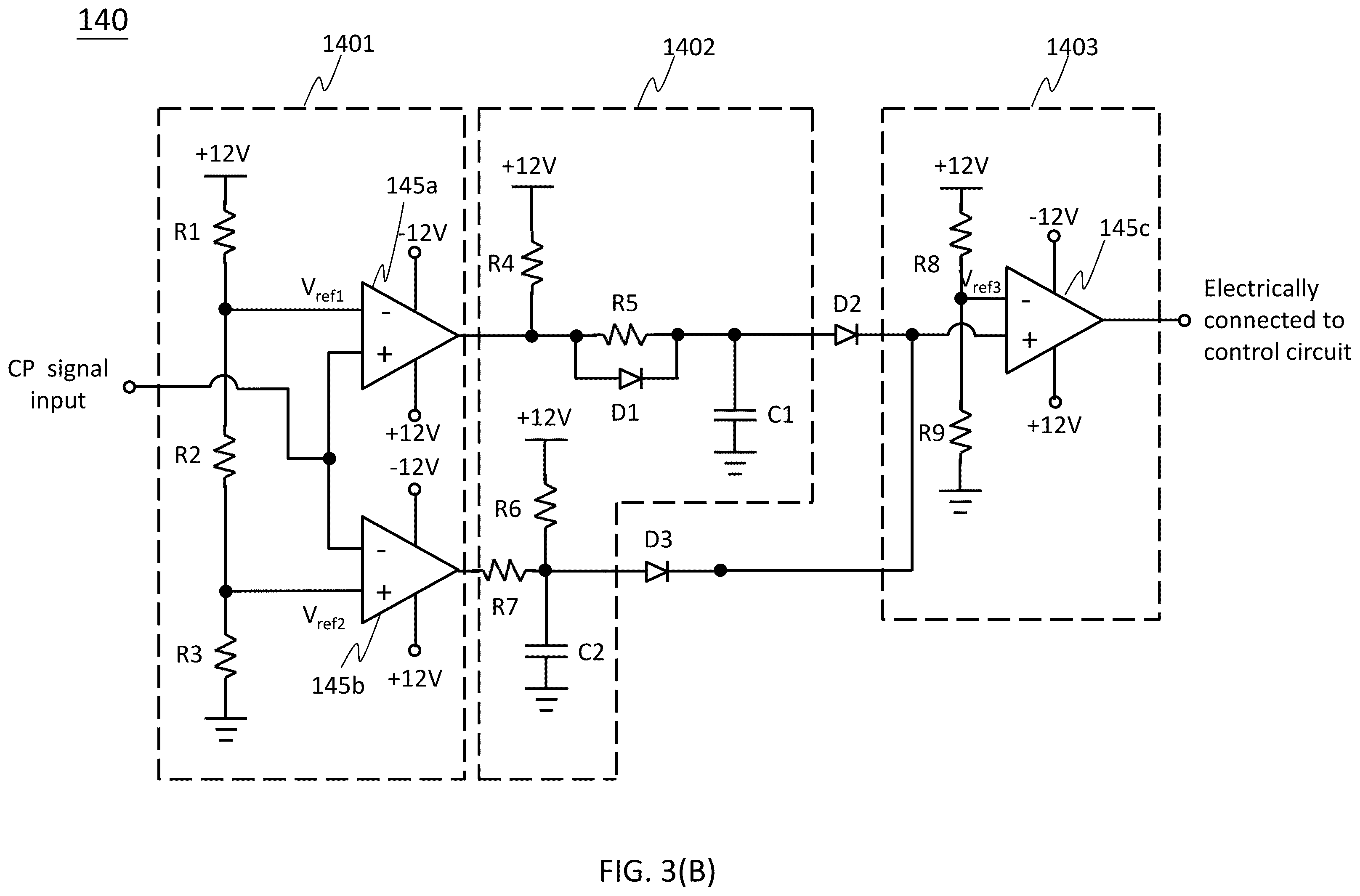 Patent US12479326 Figure 5 – Detection circuitry for control pilot abnormality of a DC charging pile