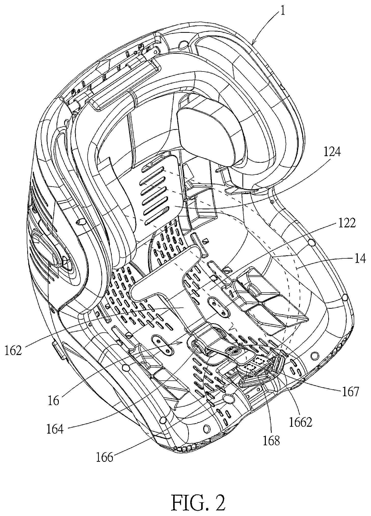 Patent US12479339 Figure 2 – Alert system for safety seat and safety seat