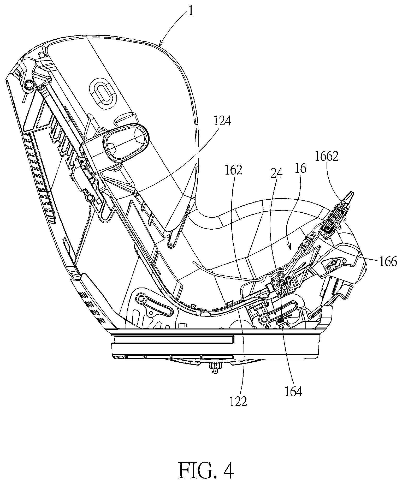 Patent US12479339 Figure 4 – Alert system for safety seat and safety seat