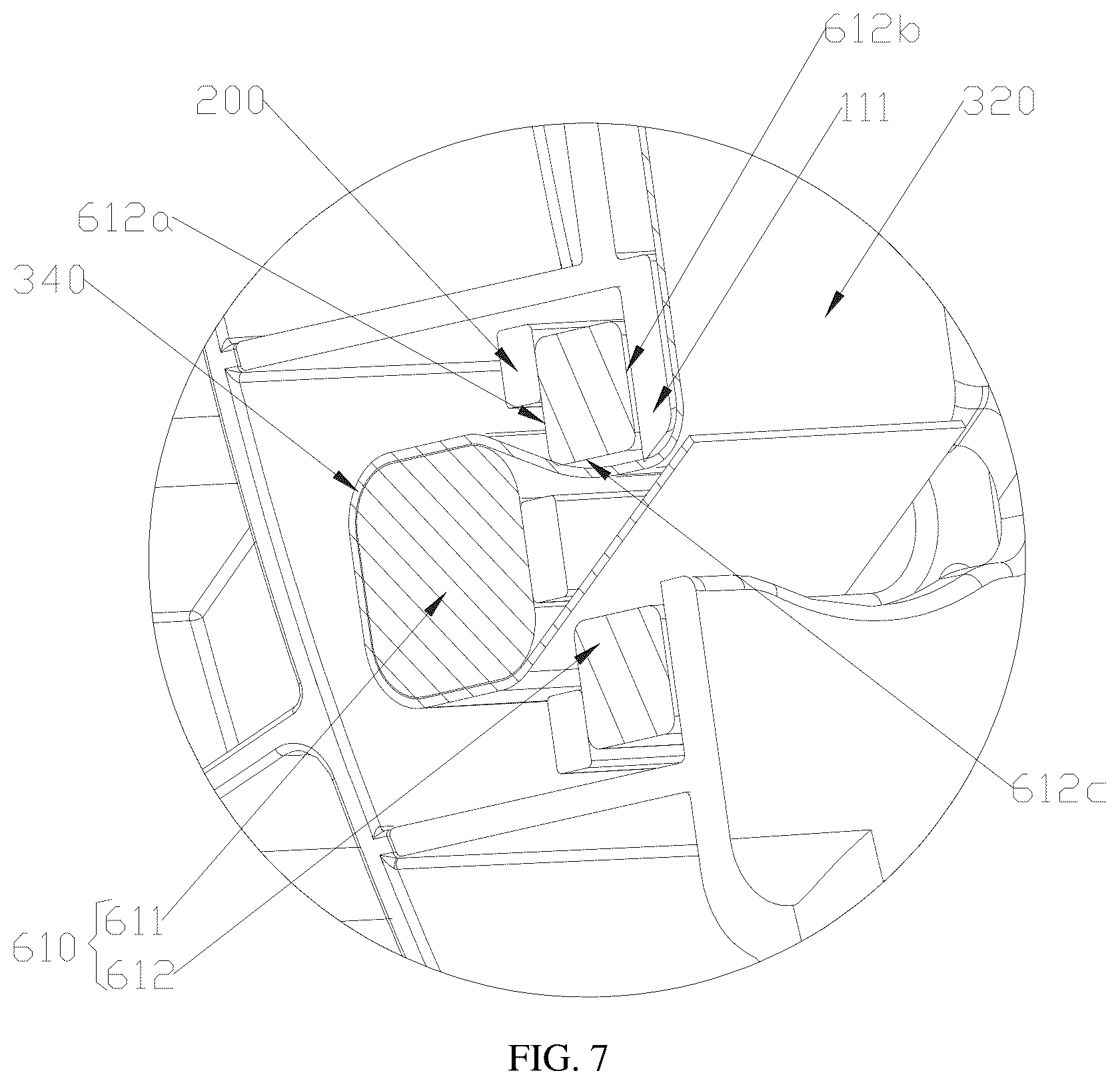 Patent US12479340 Figure 7 – Child safety seat