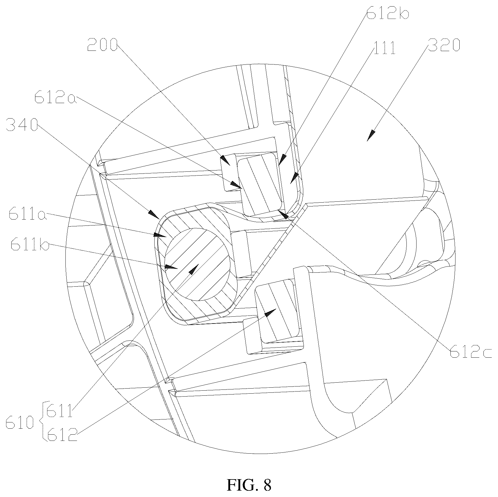 Patent US12479340 Figure 8 – Child safety seat