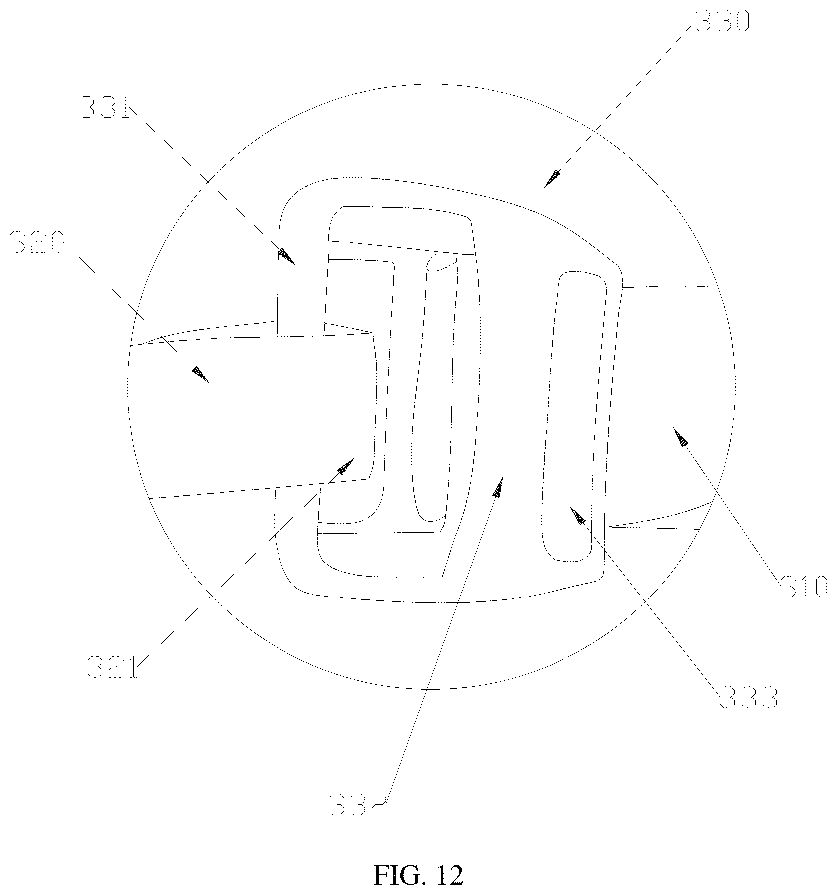 Patent US12479340 Figure 12 – Child safety seat