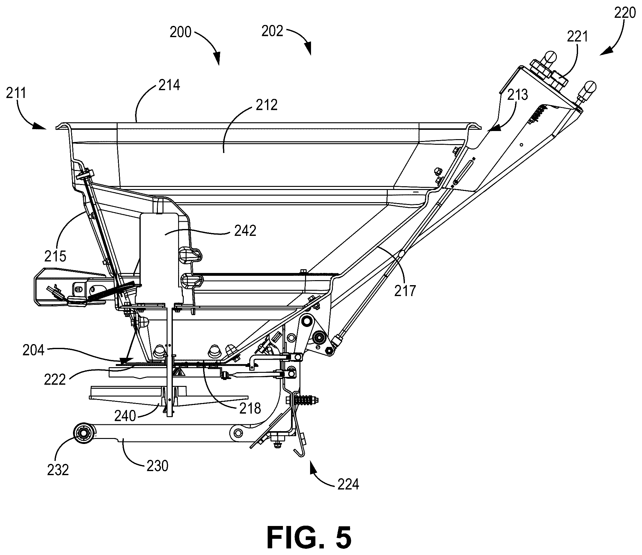 Patent US12479348 Figure 3 – Maintenance vehicle with a hopper assembly
