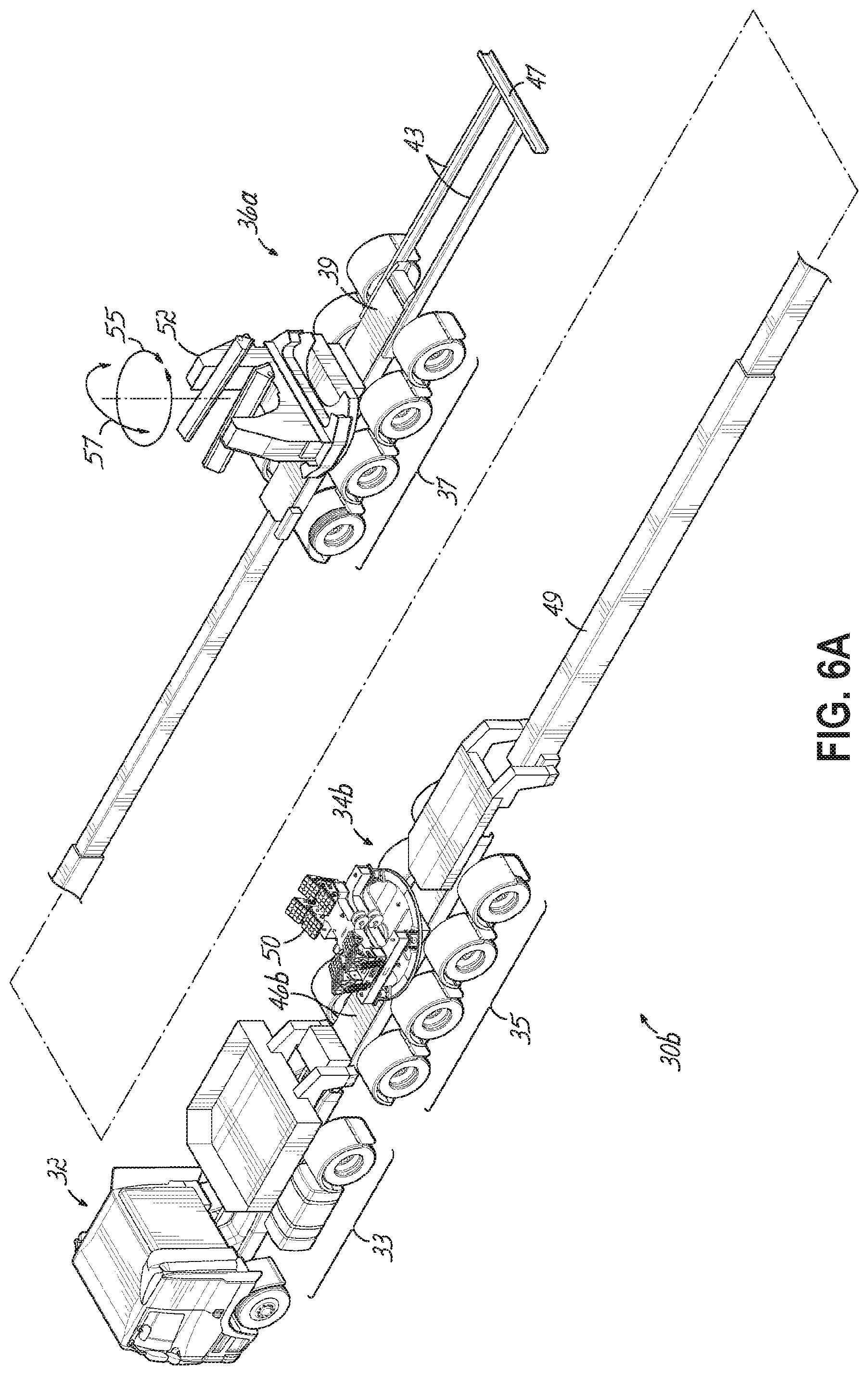 Patent US12479351 Figure 9 – Apparatuses, systems and methods for the transportation of wind turbine blades on roadways