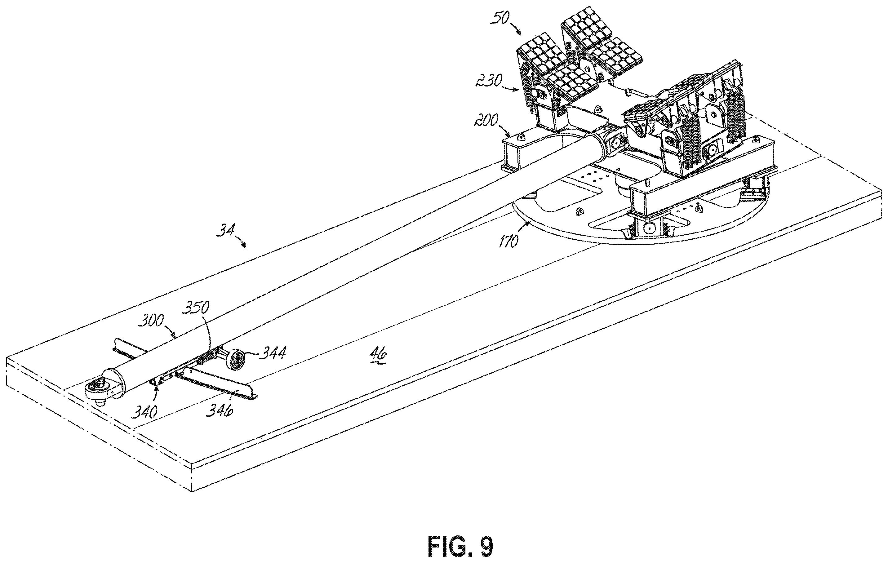 Patent US12479351 Figure 12 – Apparatuses, systems and methods for the transportation of wind turbine blades on roadways