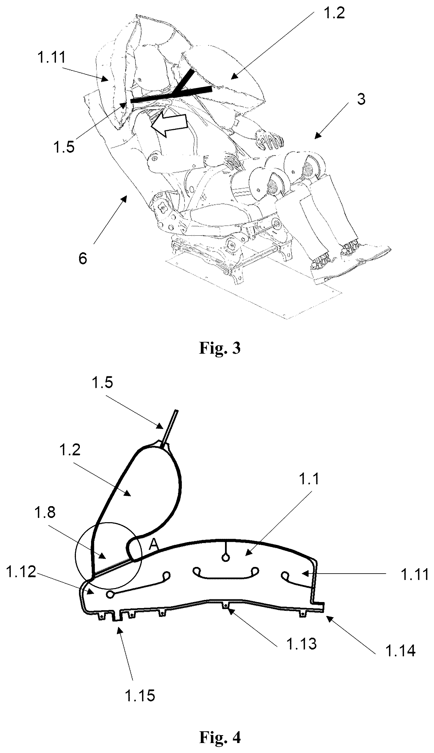 Patent US12479390 Figure 2 – Safety airbag device, vehicle seat and vehicle