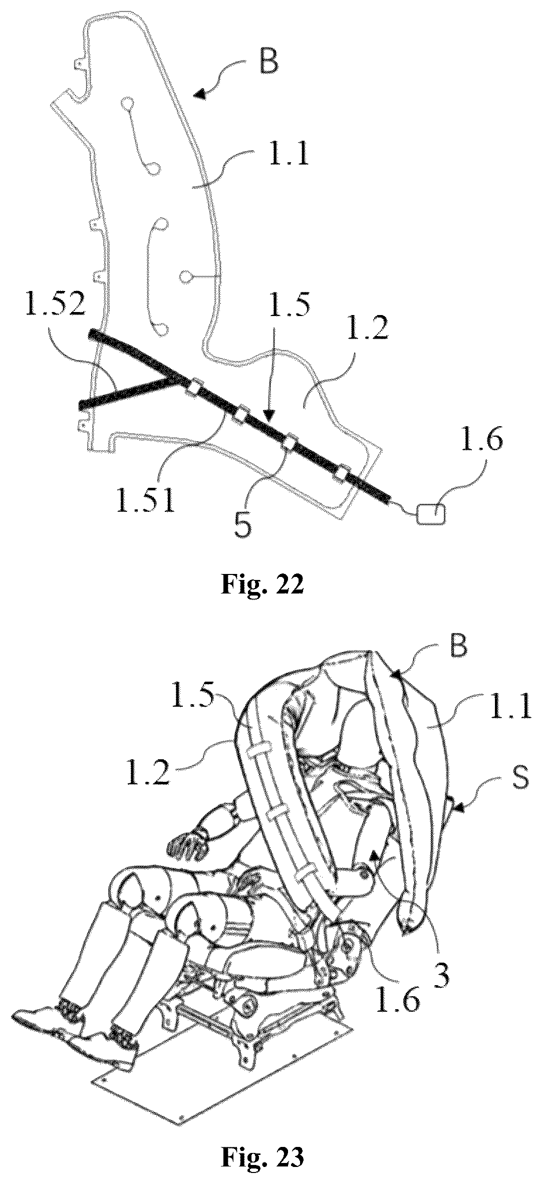 Patent US12479390 Figure 11 – Safety airbag device, vehicle seat and vehicle