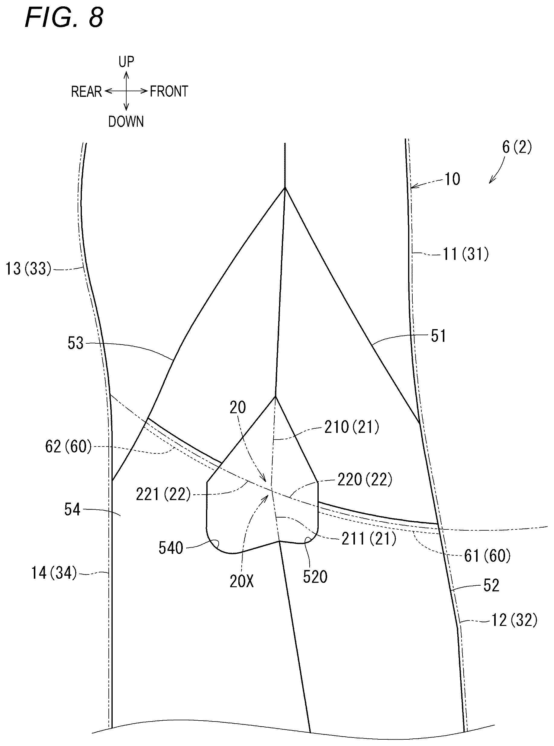 Patent US12479393 Figure 6 – Vehicle seat