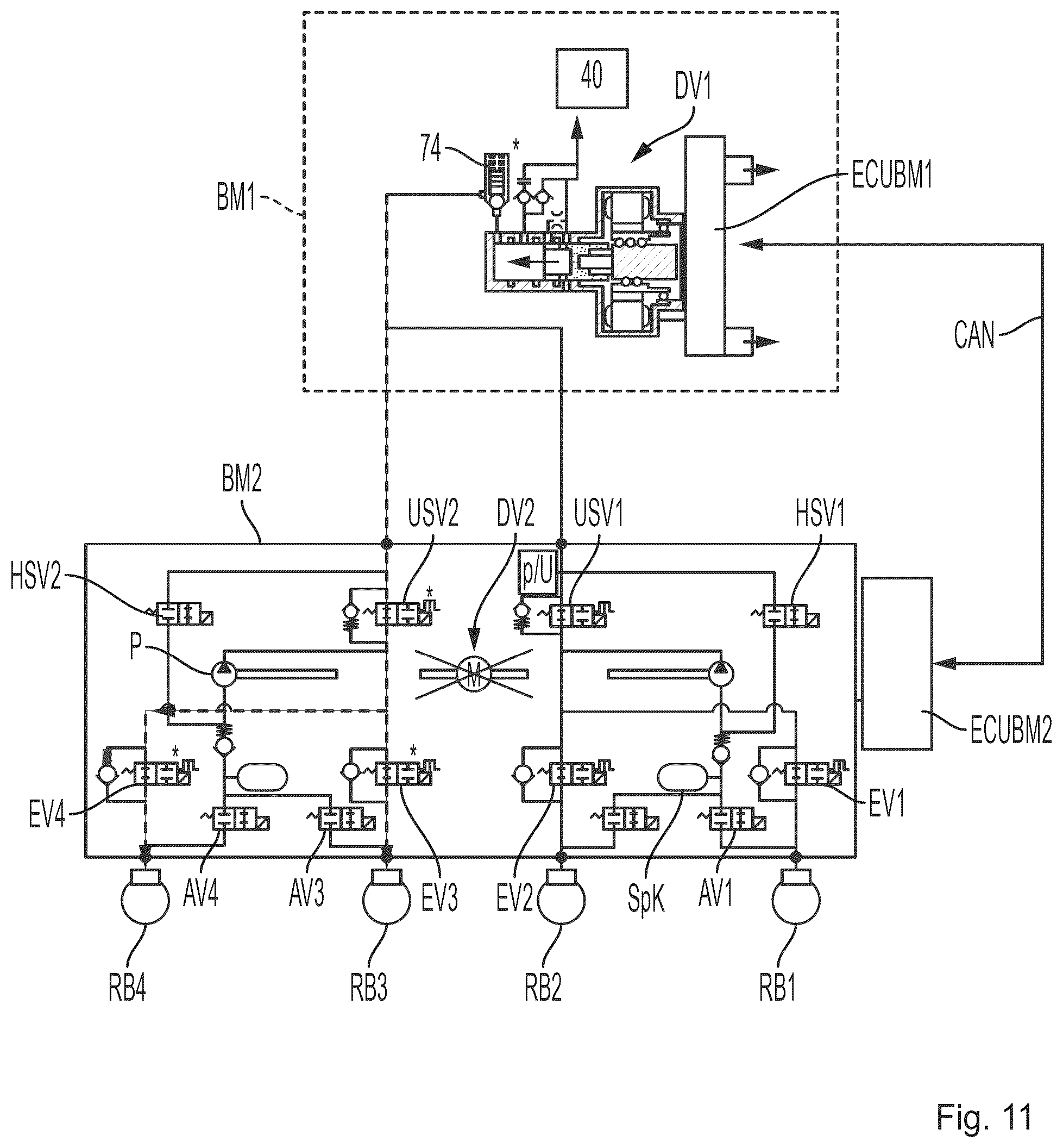 Patent US12479404 Figure 11 – Driving dynamics system, electric vehicle with central control
