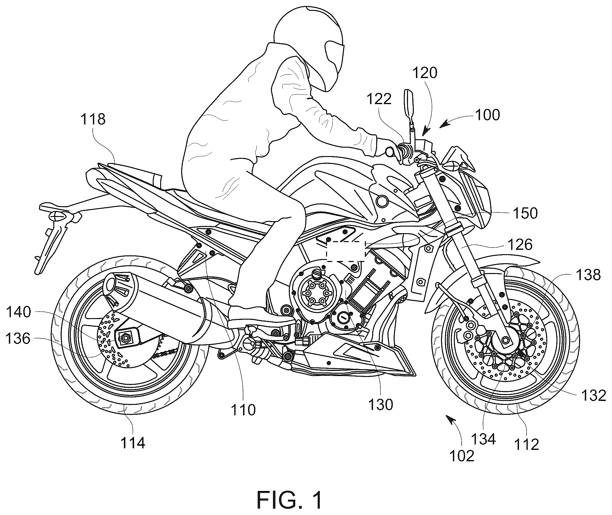 Patent US12479407 Figure 1 – Reverse assist system for saddle riding vehicle and method thereof