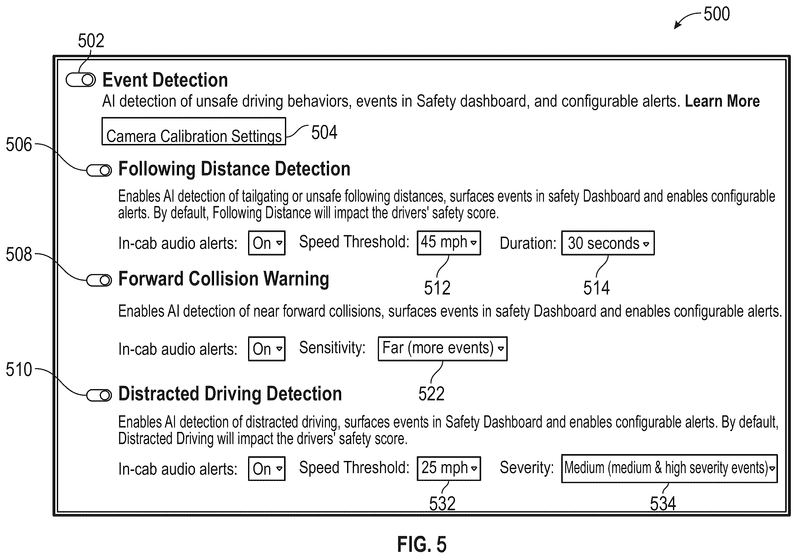 Patent US12479446 Figure 5 – Driver identification using diverse driver assignment sources
