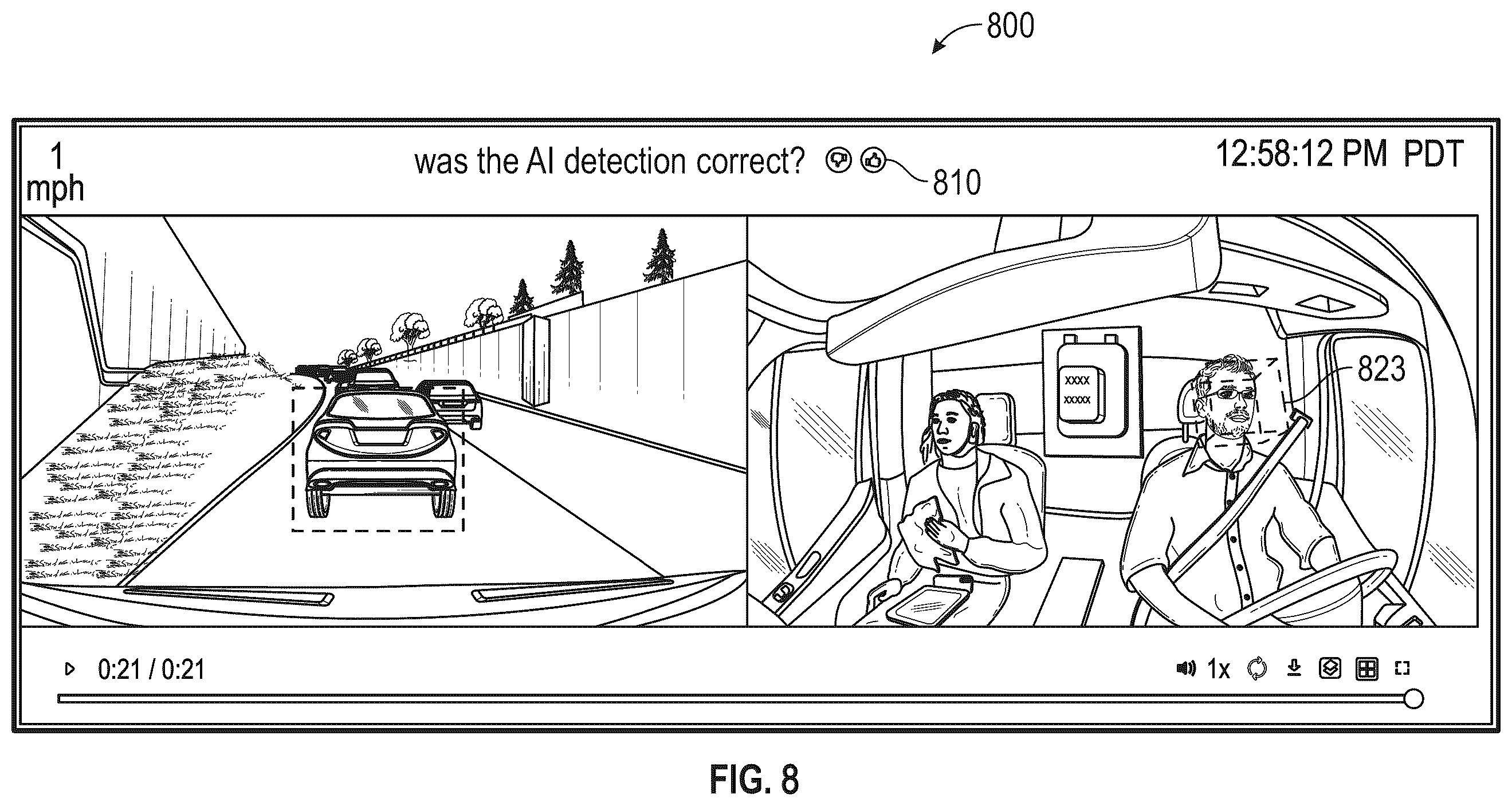 Patent US12479446 Figure 8 – Driver identification using diverse driver assignment sources