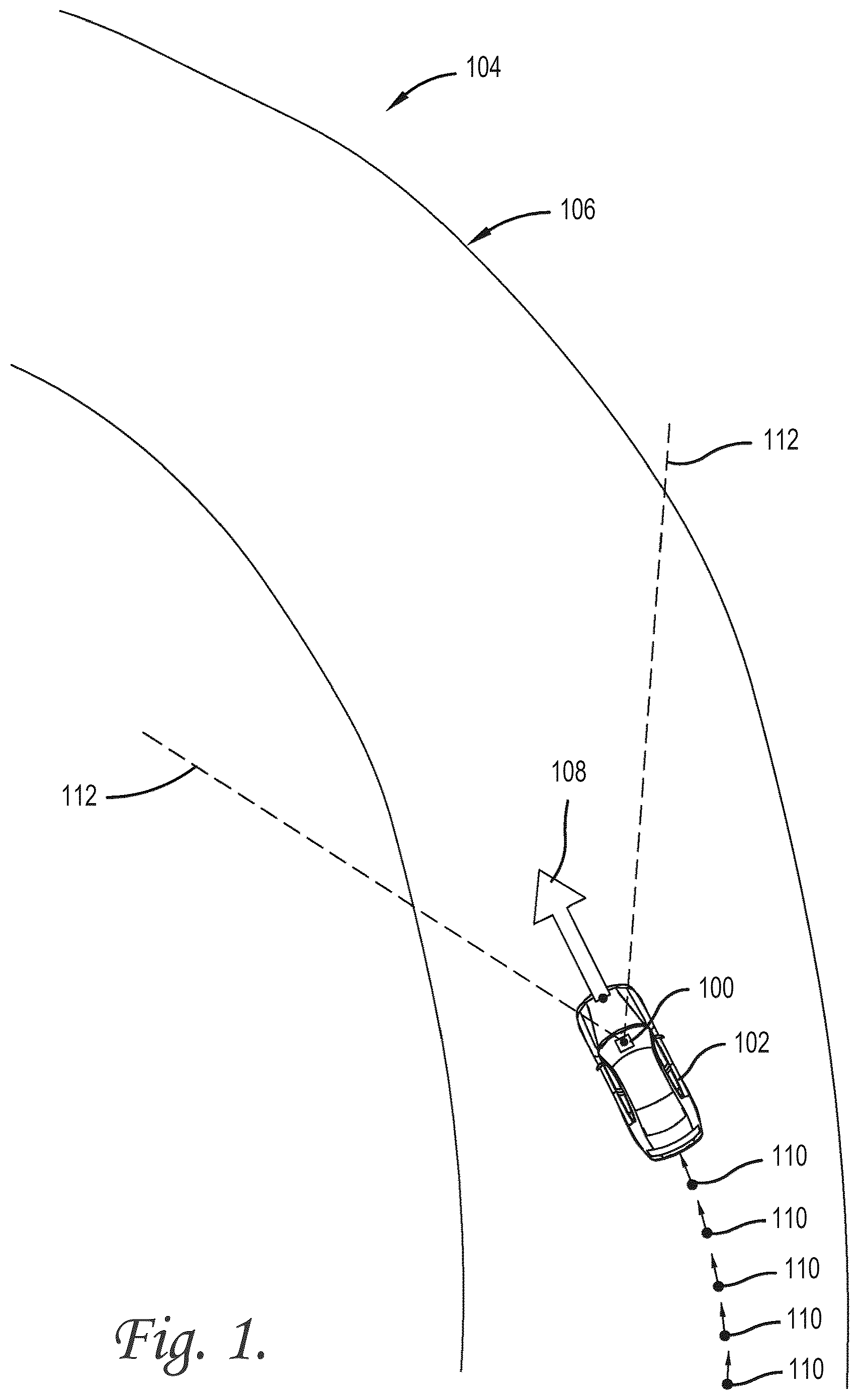 Patent US12479455 Figure 1 – Racing coach device with tire temperature sensor