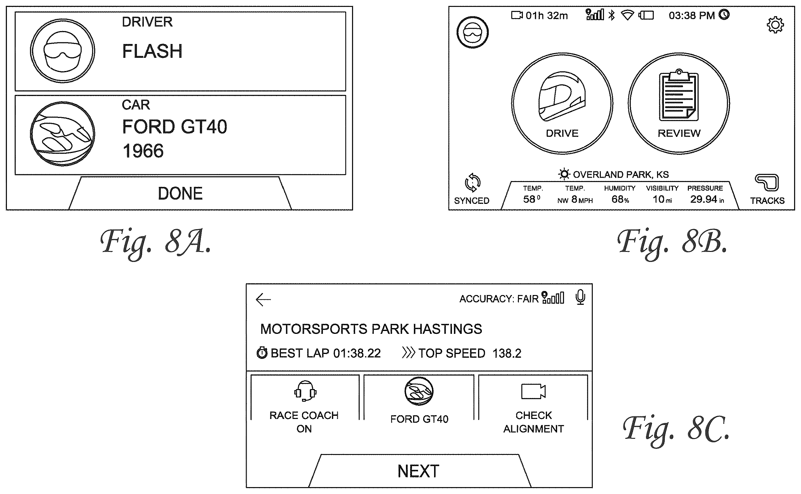 Patent US12479455 Figure 10 – Racing coach device with tire temperature sensor