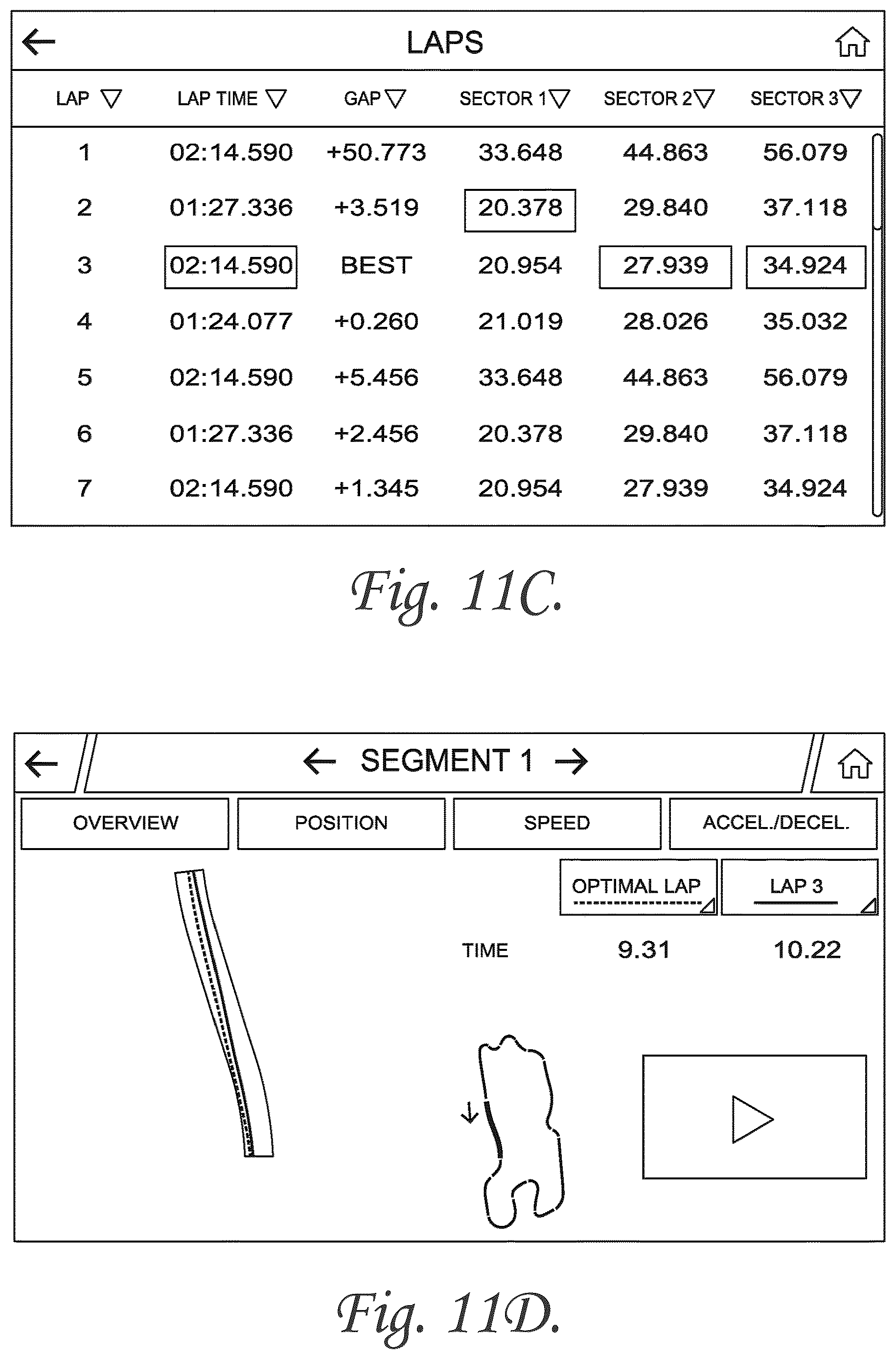 Patent US12479455 Figure 14 – Racing coach device with tire temperature sensor