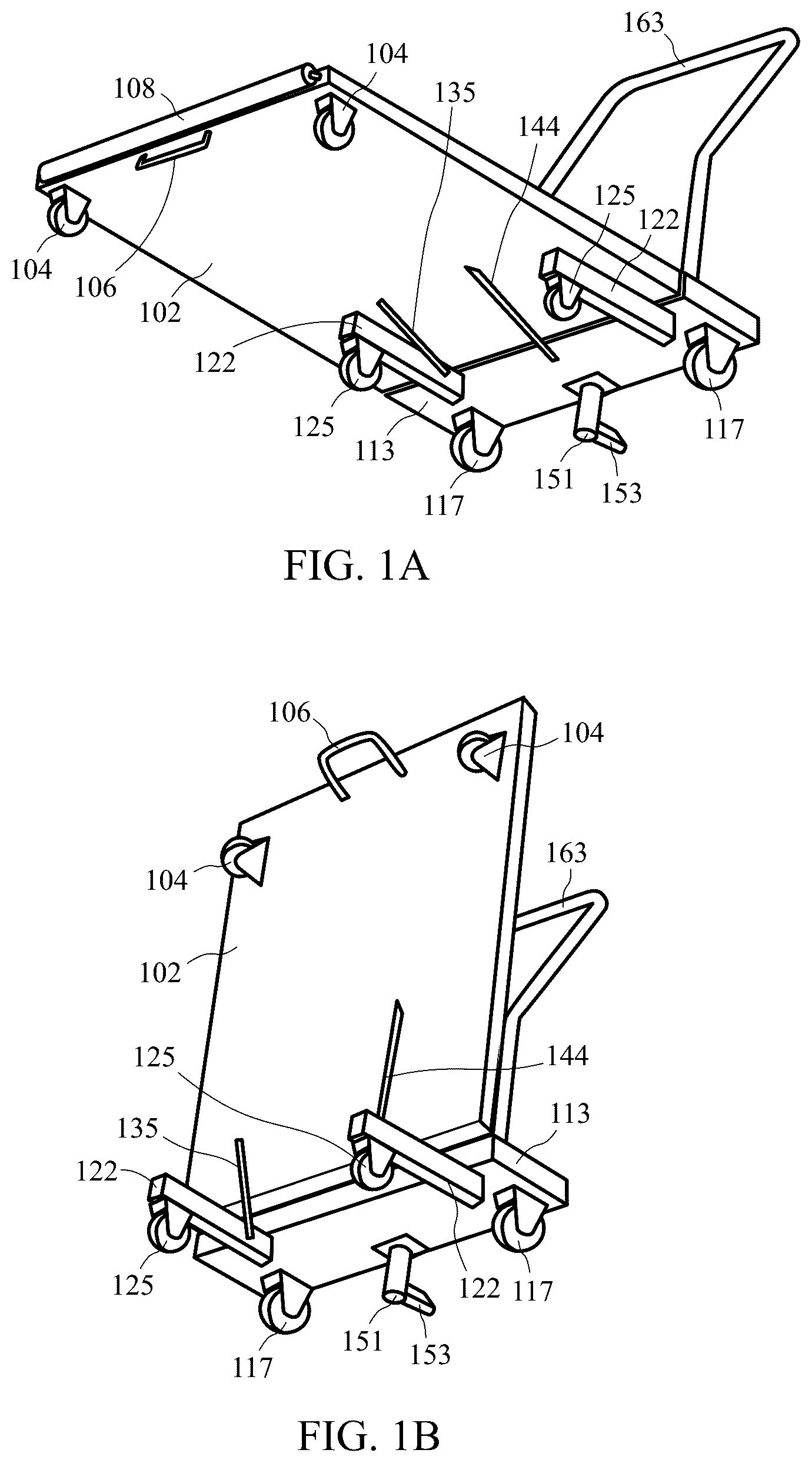 Patent US12479486 — Cart with a foldable platform — Figure 1