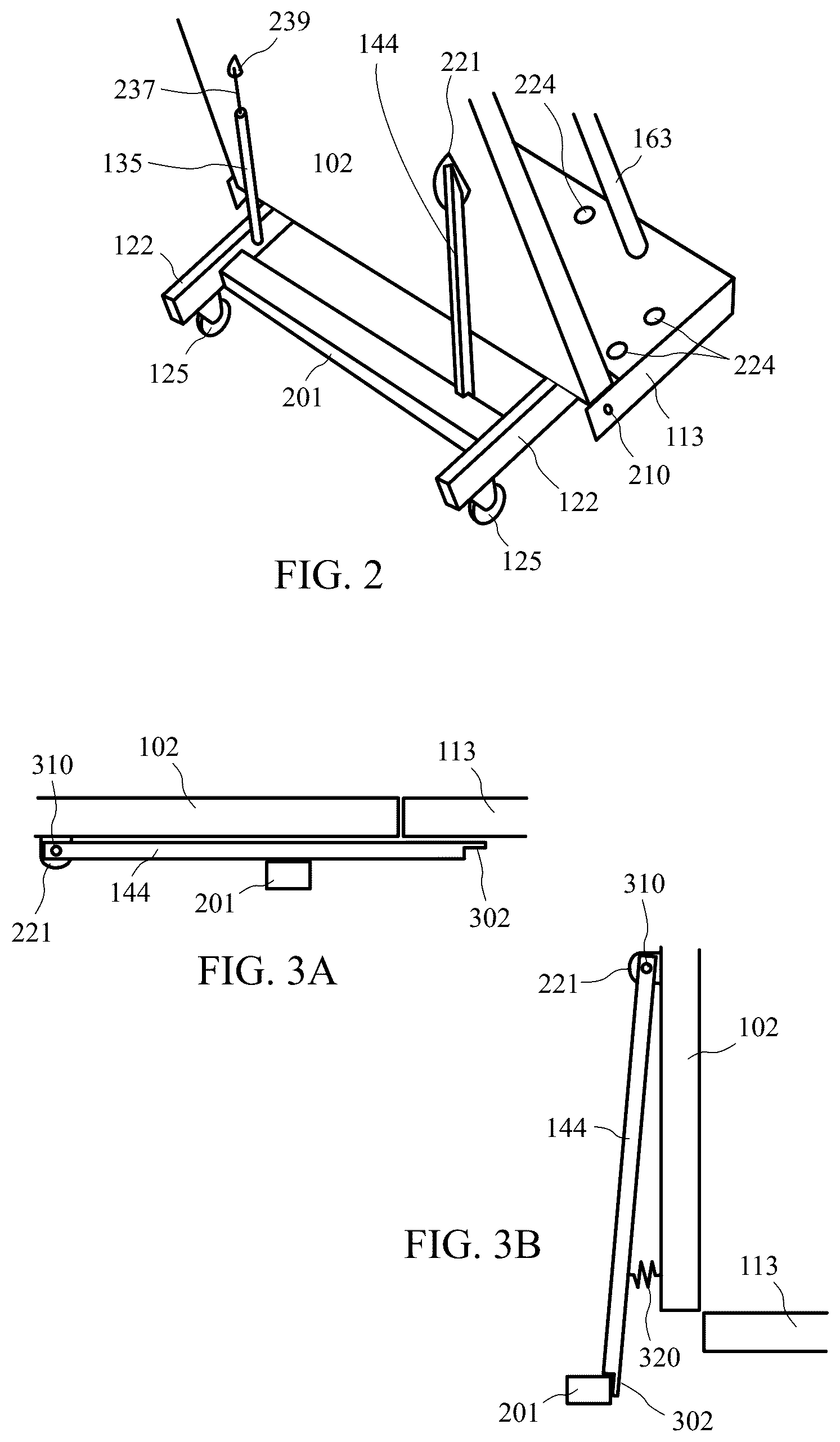 Patent US12479486 Figure 2 – Cart with a foldable platform