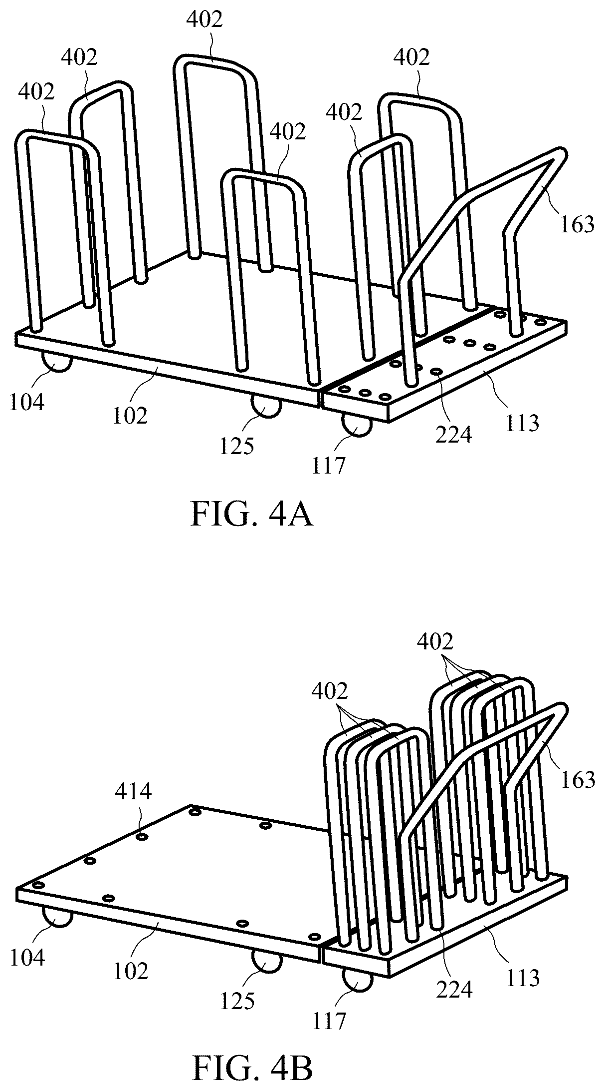 Patent US12479486 Figure 3 – Cart with a foldable platform