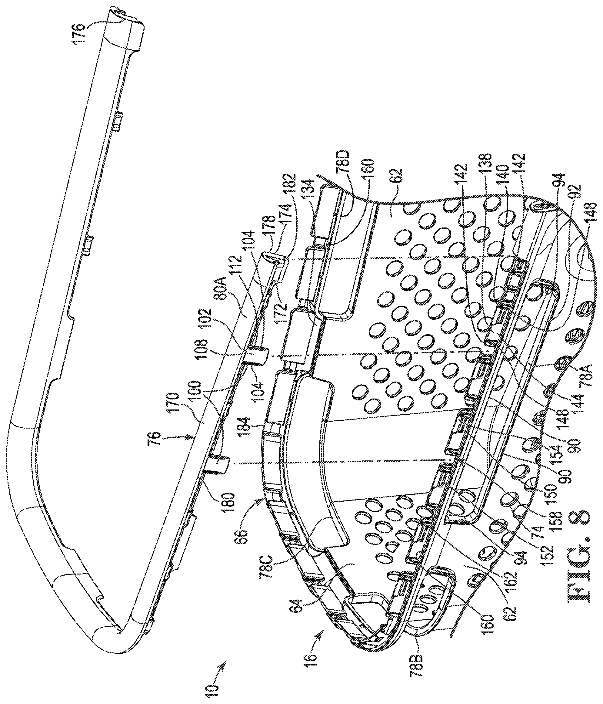Patent US12479489 Figure 6 – Shopping cart with bag support system