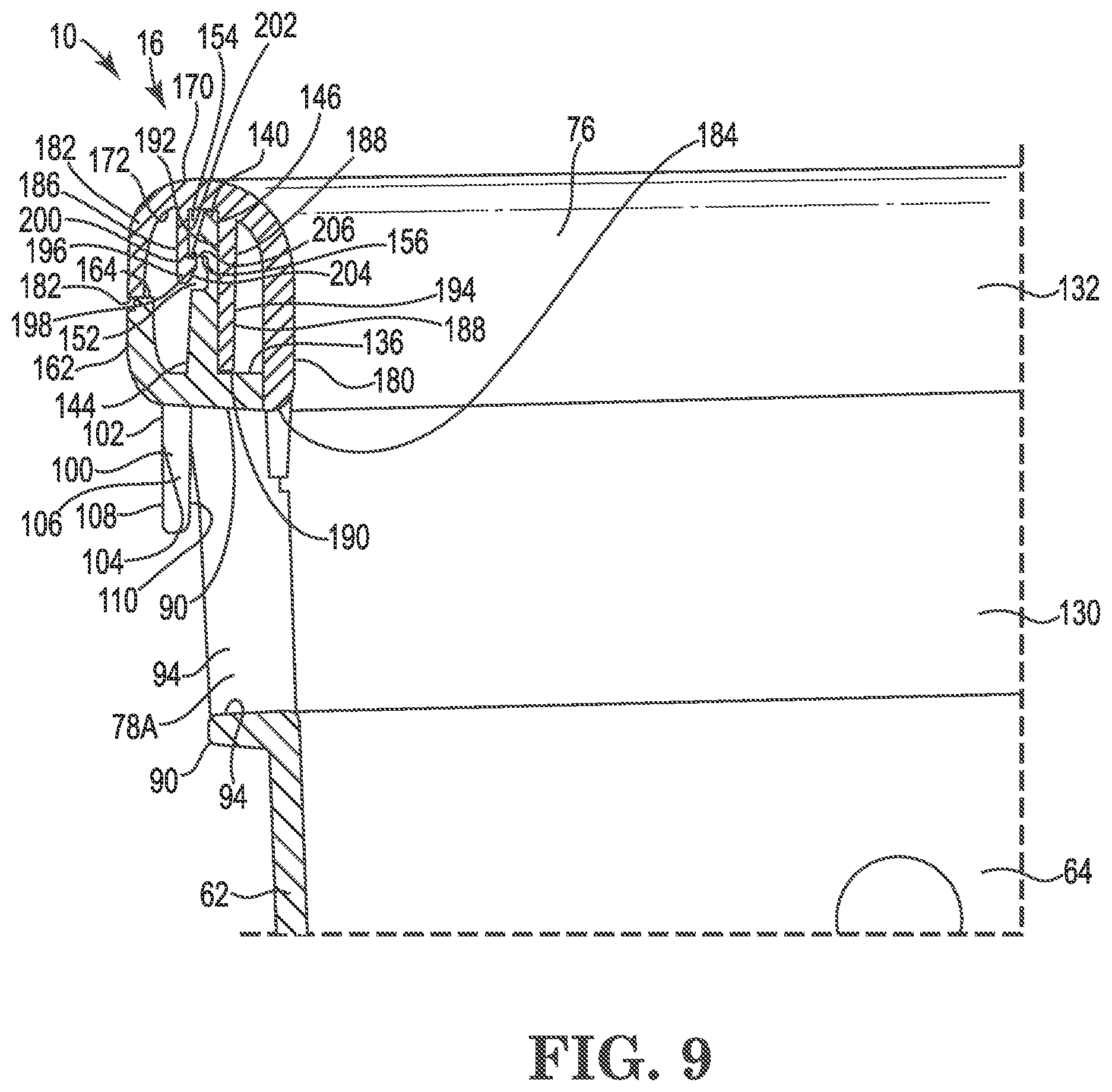 Patent US12479489 Figure 7 – Shopping cart with bag support system