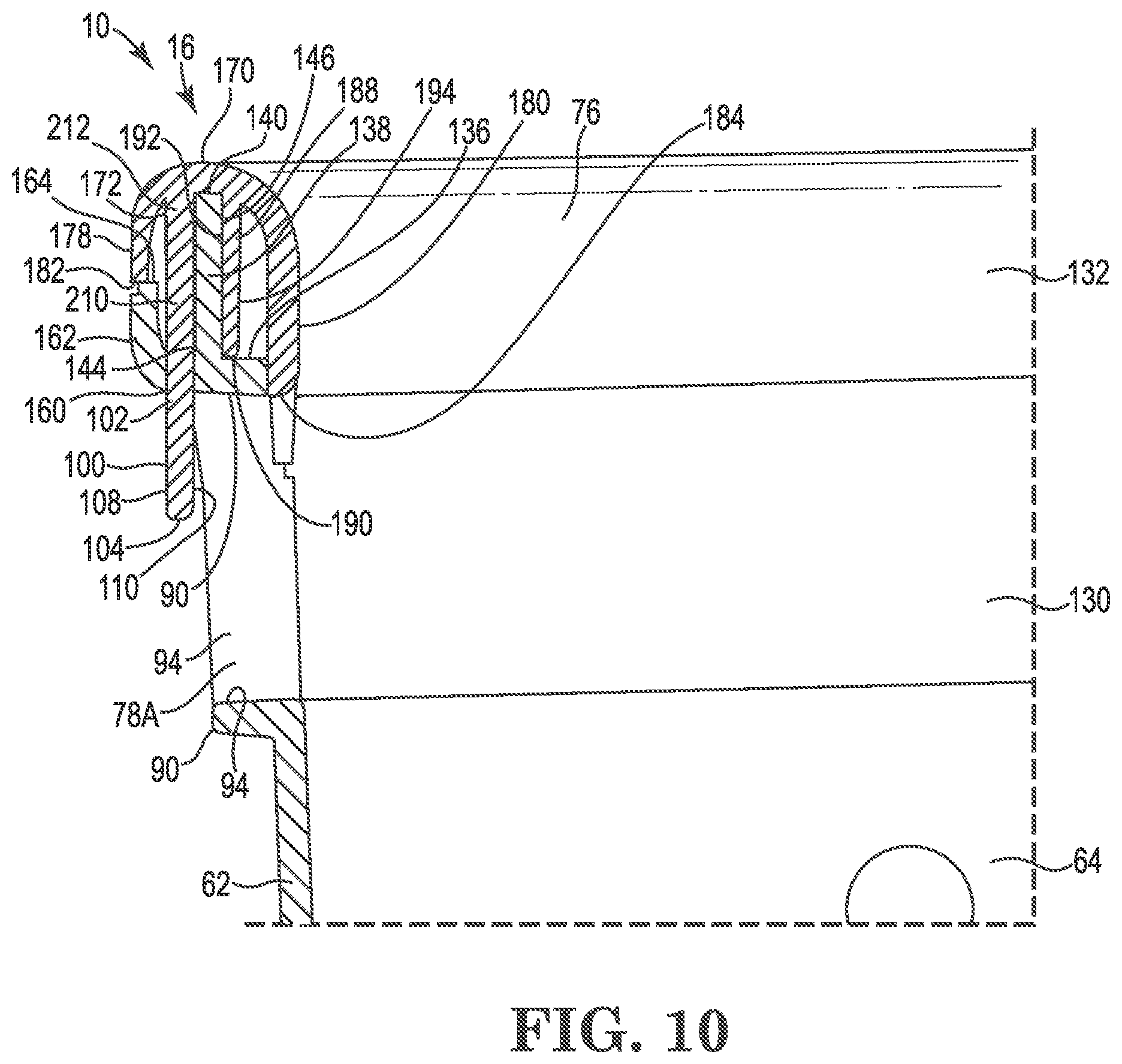 Patent US12479489 Figure 8 – Shopping cart with bag support system