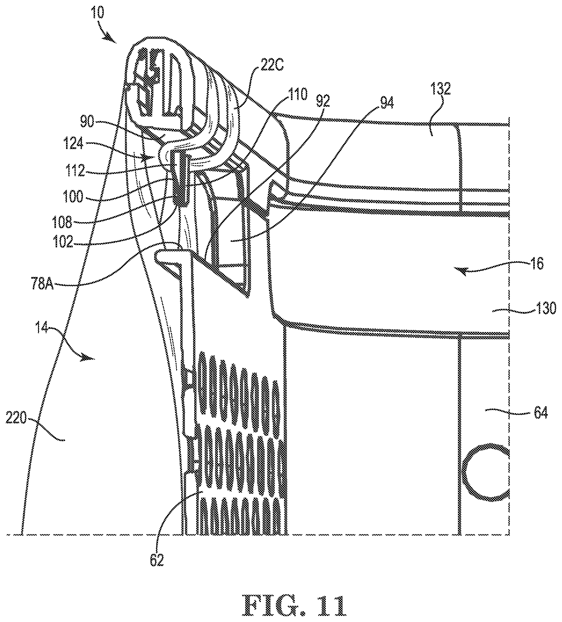 Patent US12479489 Figure 9 – Shopping cart with bag support system