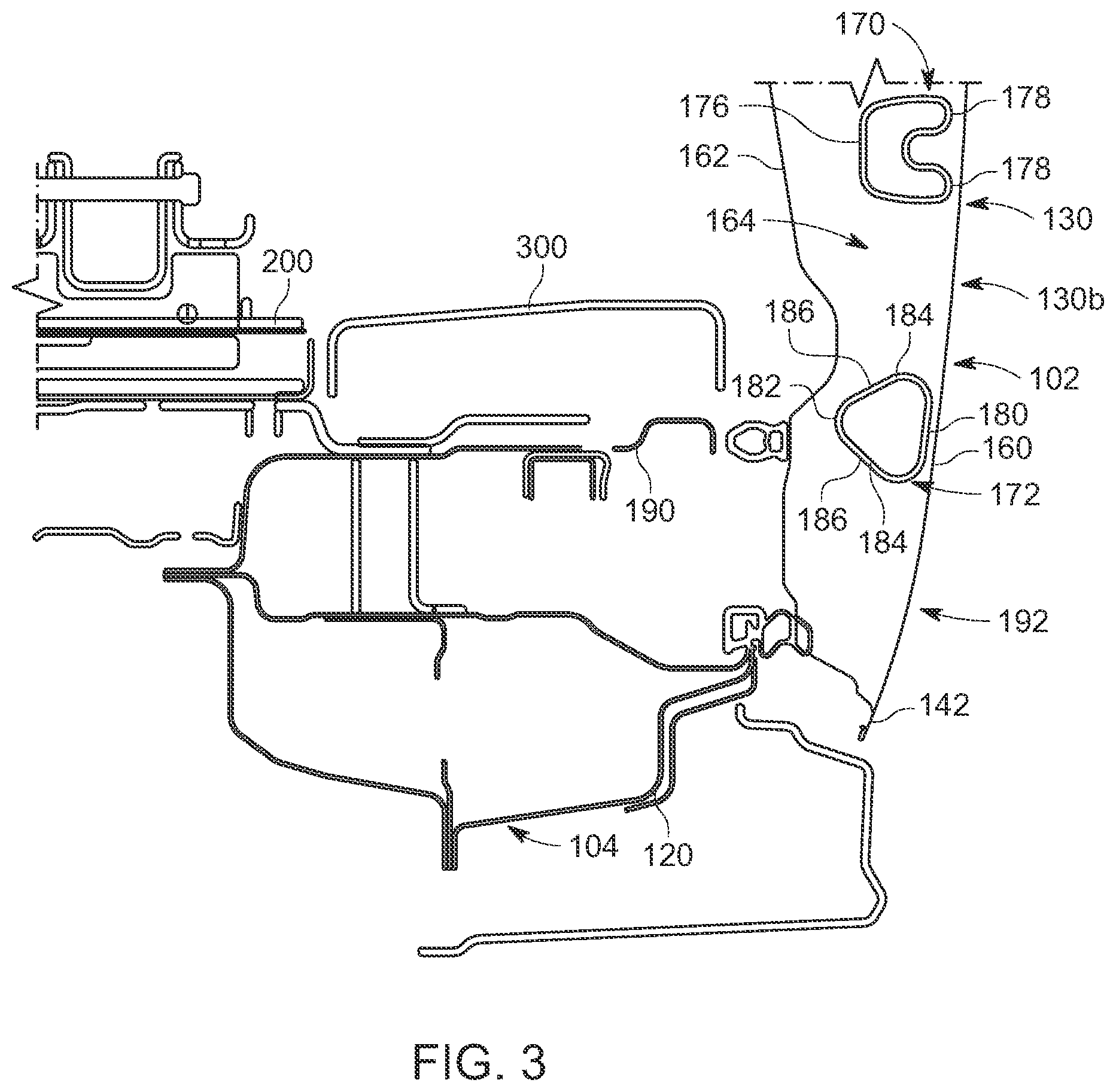 Patent US12479507 Figure 3 – Side structure for a vehicle