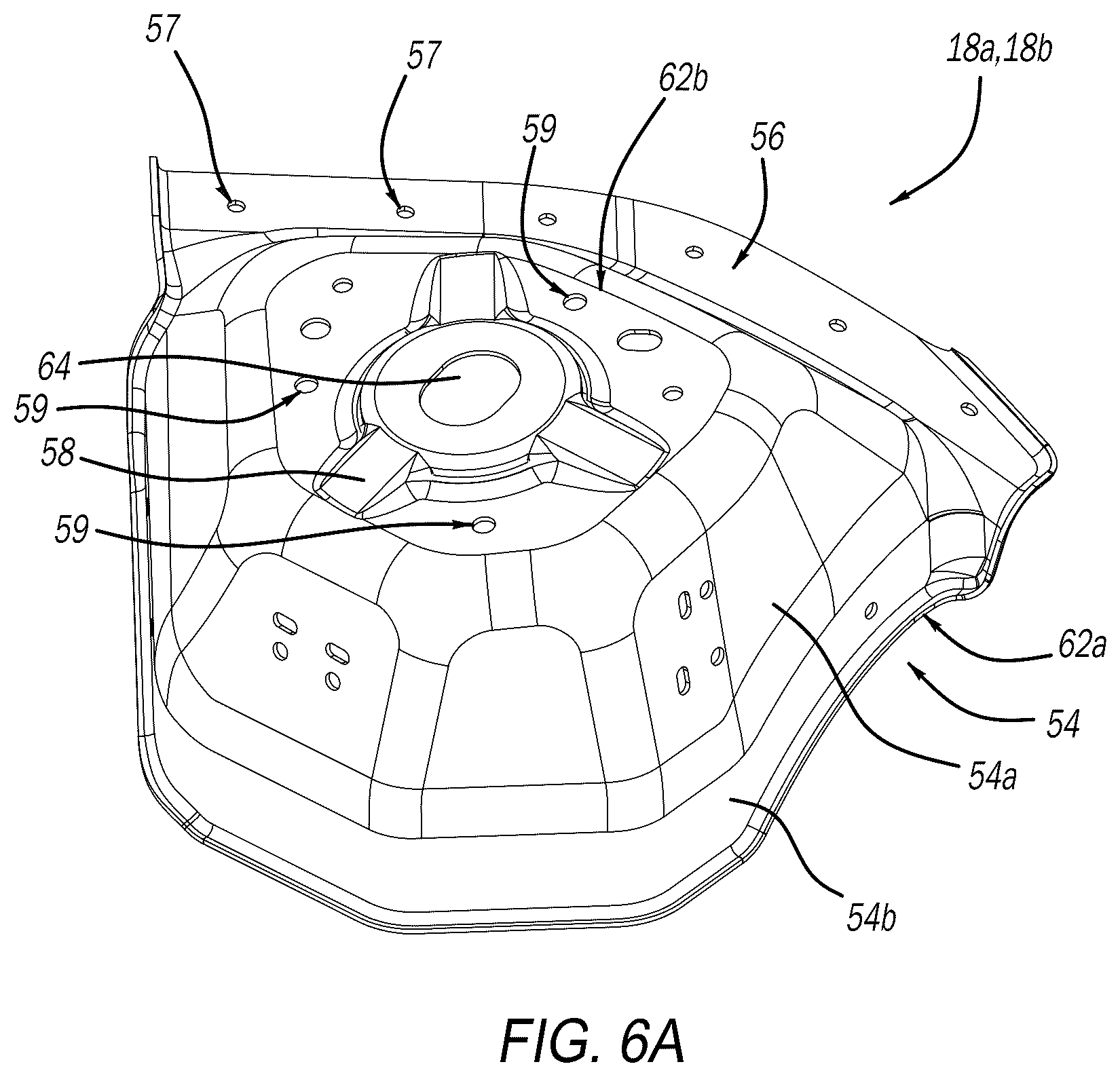 Patent US12479513 Figure 6 – Vehicle structural assembly having strut caps