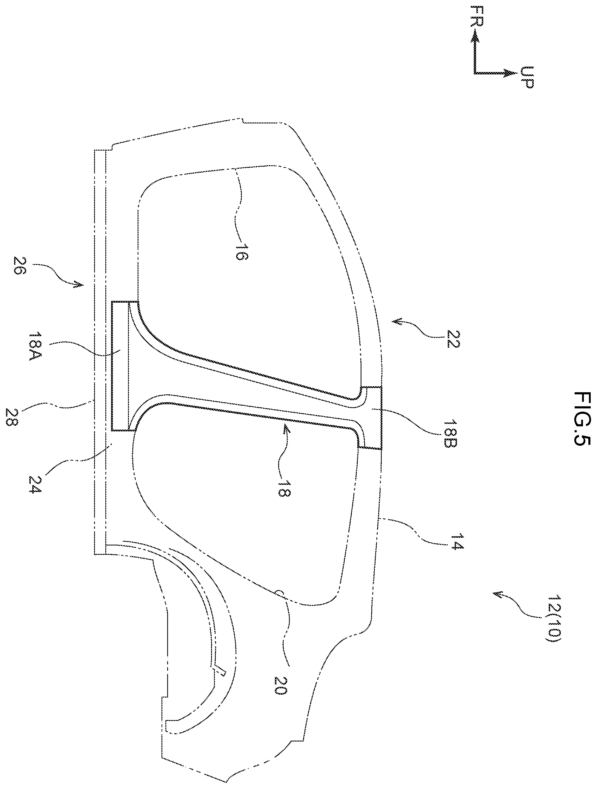 Patent US12479517 Figure 5 – Vehicle body structure