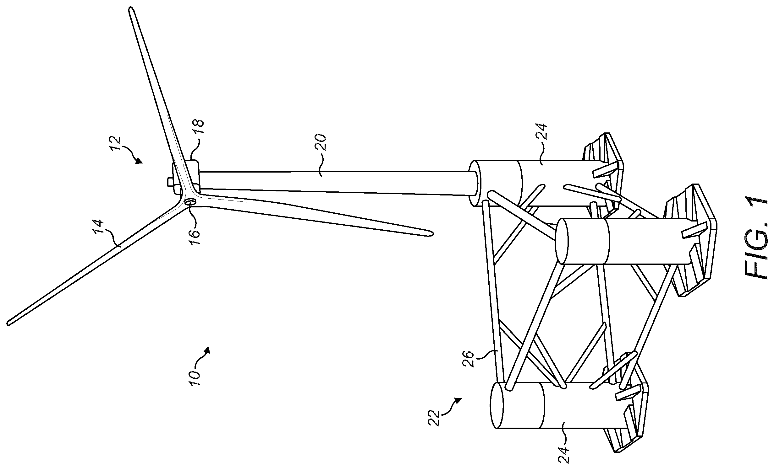 Patent US12479536 Figure 1 – Generation of electrical power offshore