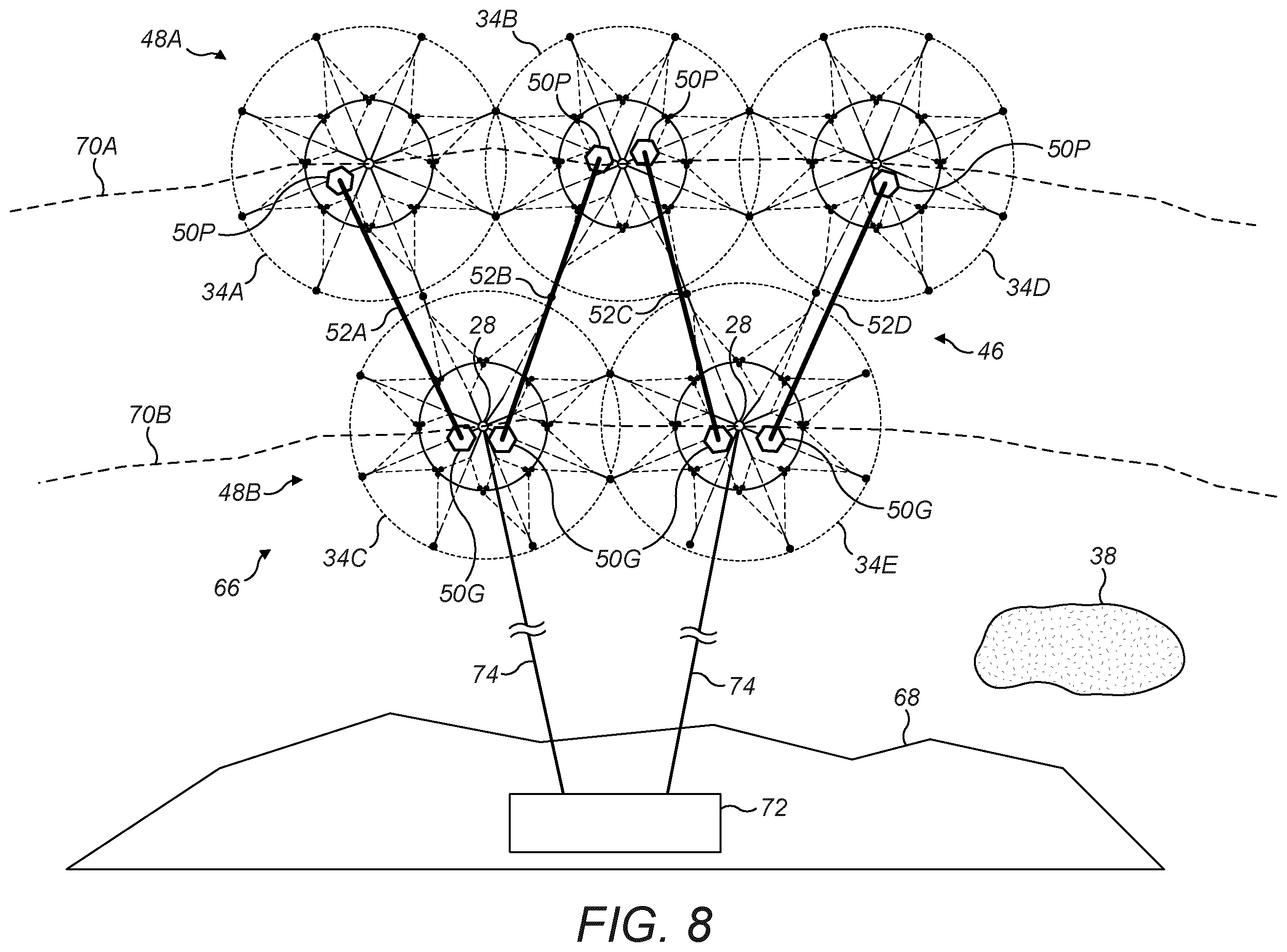 Patent US12479536 Figure 8 – Generation of electrical power offshore