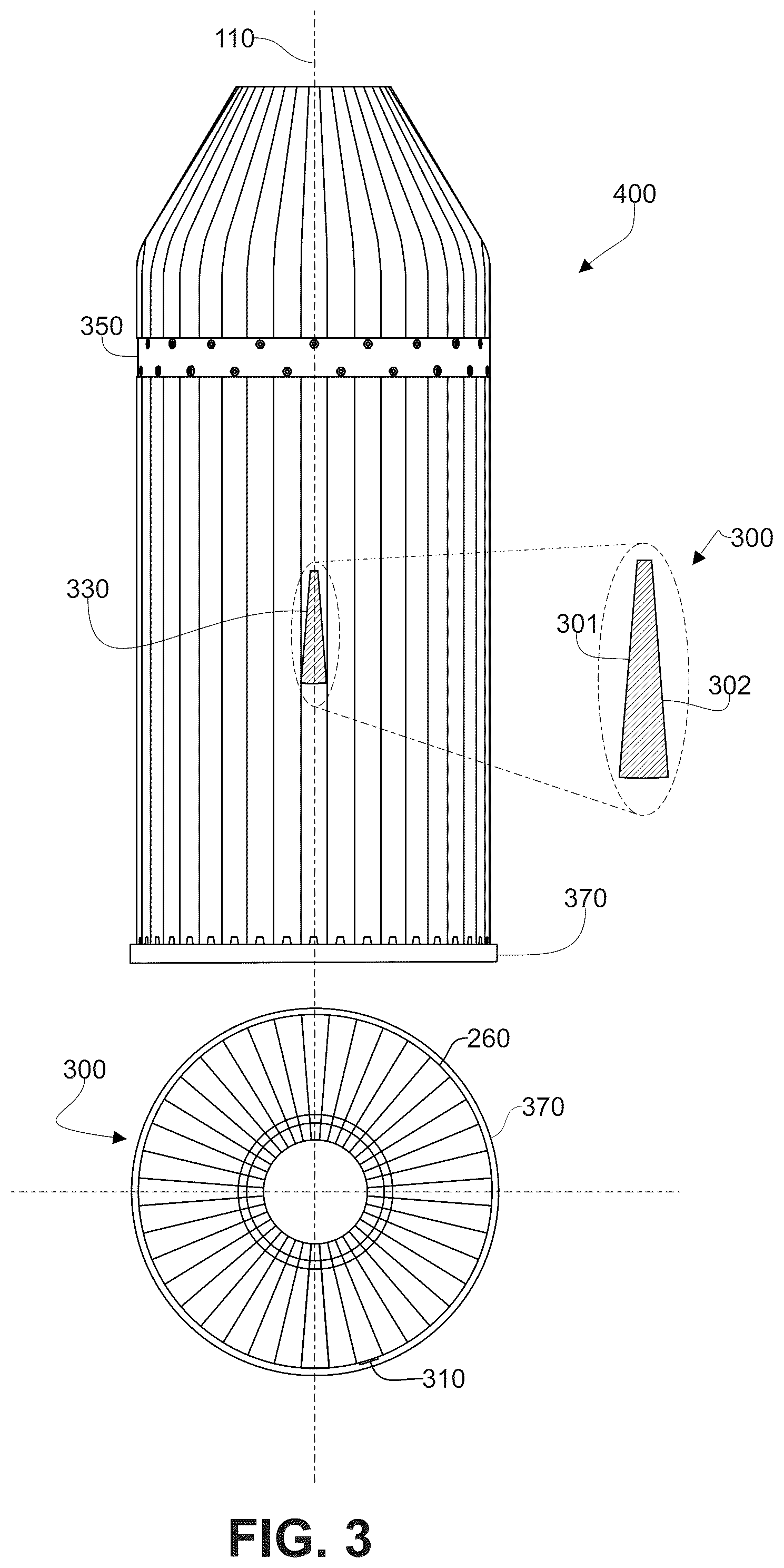 Patent US12479549 Figure 3 – Structure for a Flettner-type rotary rigging