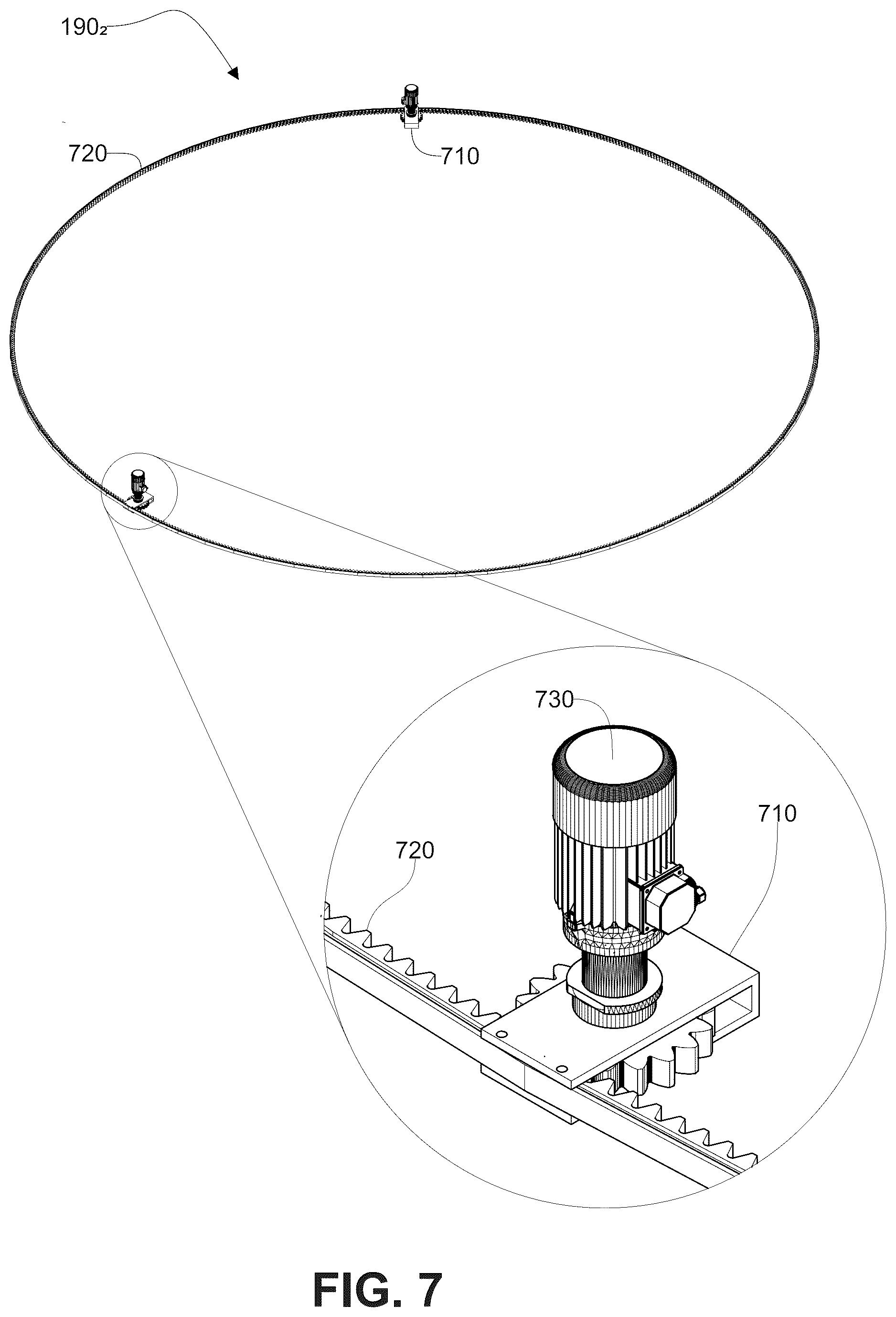 Patent US12479549 Figure 7 – Structure for a Flettner-type rotary rigging