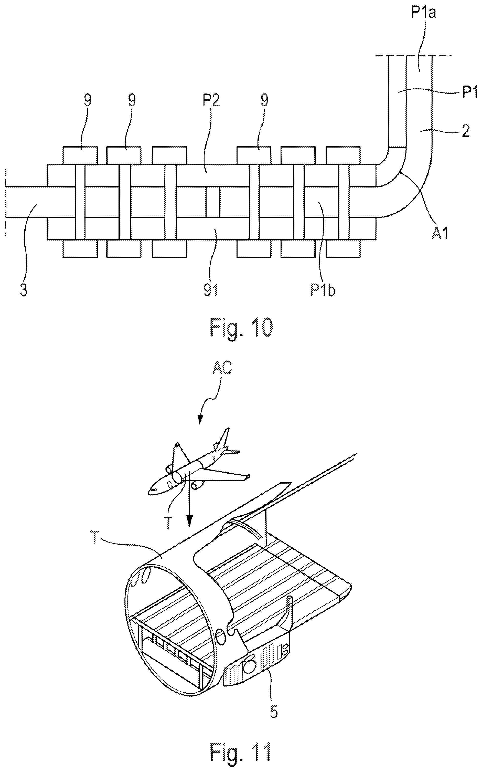 Patent US12479562 Figure 5 – Flexible corner fitting intended to contribute to a connection between at least three walls of at least one aircraft box structure
