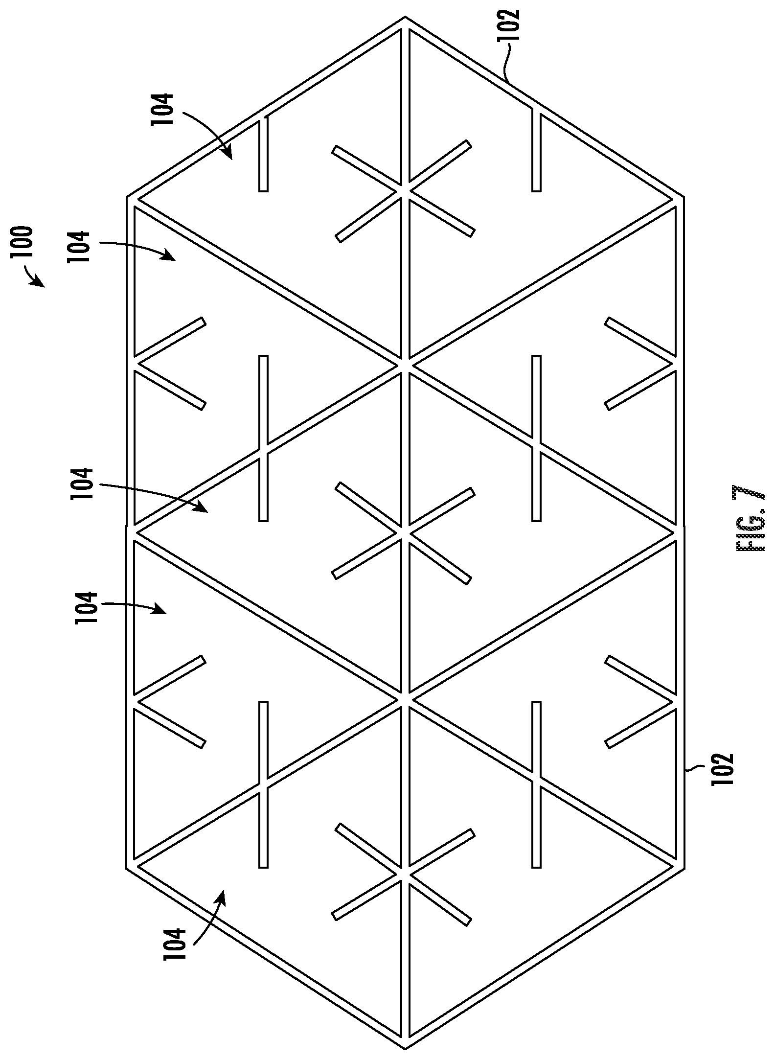 Patent US12479587 Figure 4 – Skeleton screen for an air intake portion of a machine
