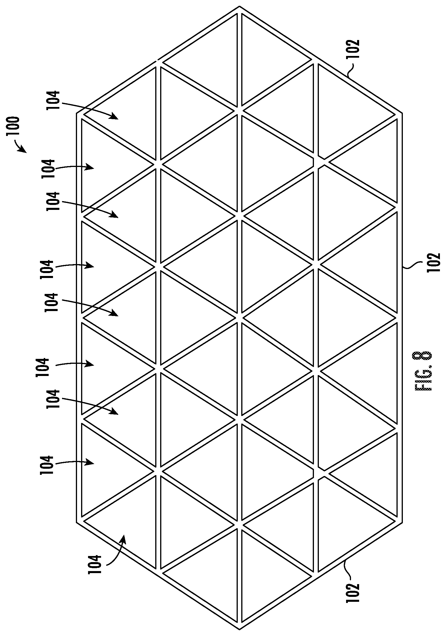 Patent US12479587 Figure 5 – Skeleton screen for an air intake portion of a machine