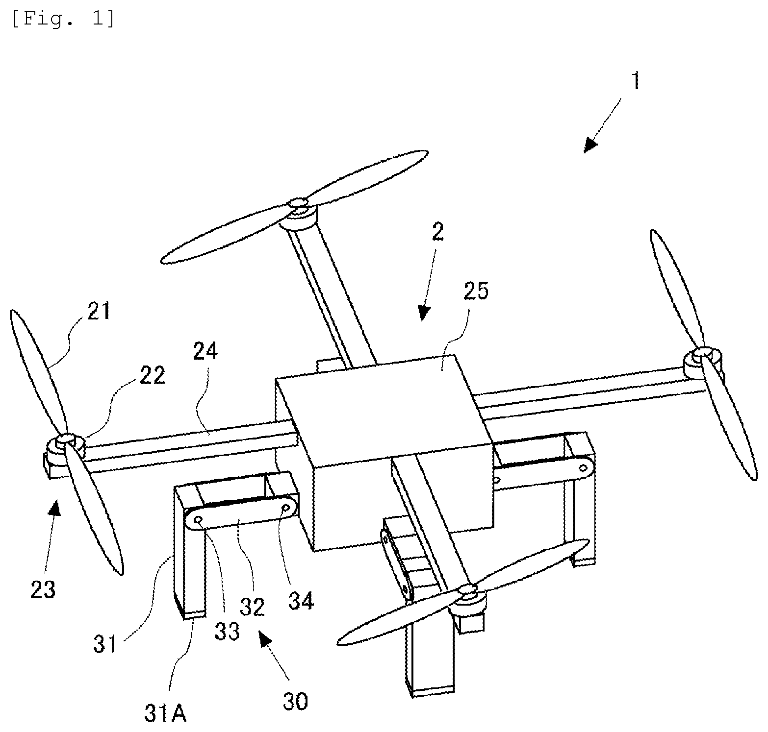 Patent US12479607 Figure 1 – Flying robot