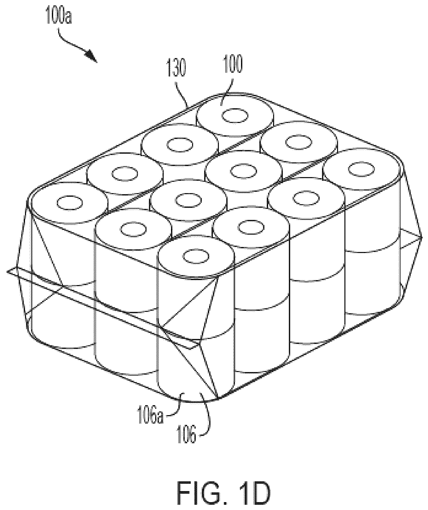 Patent US12479614 Figure 4 – Rolled paper product arrays