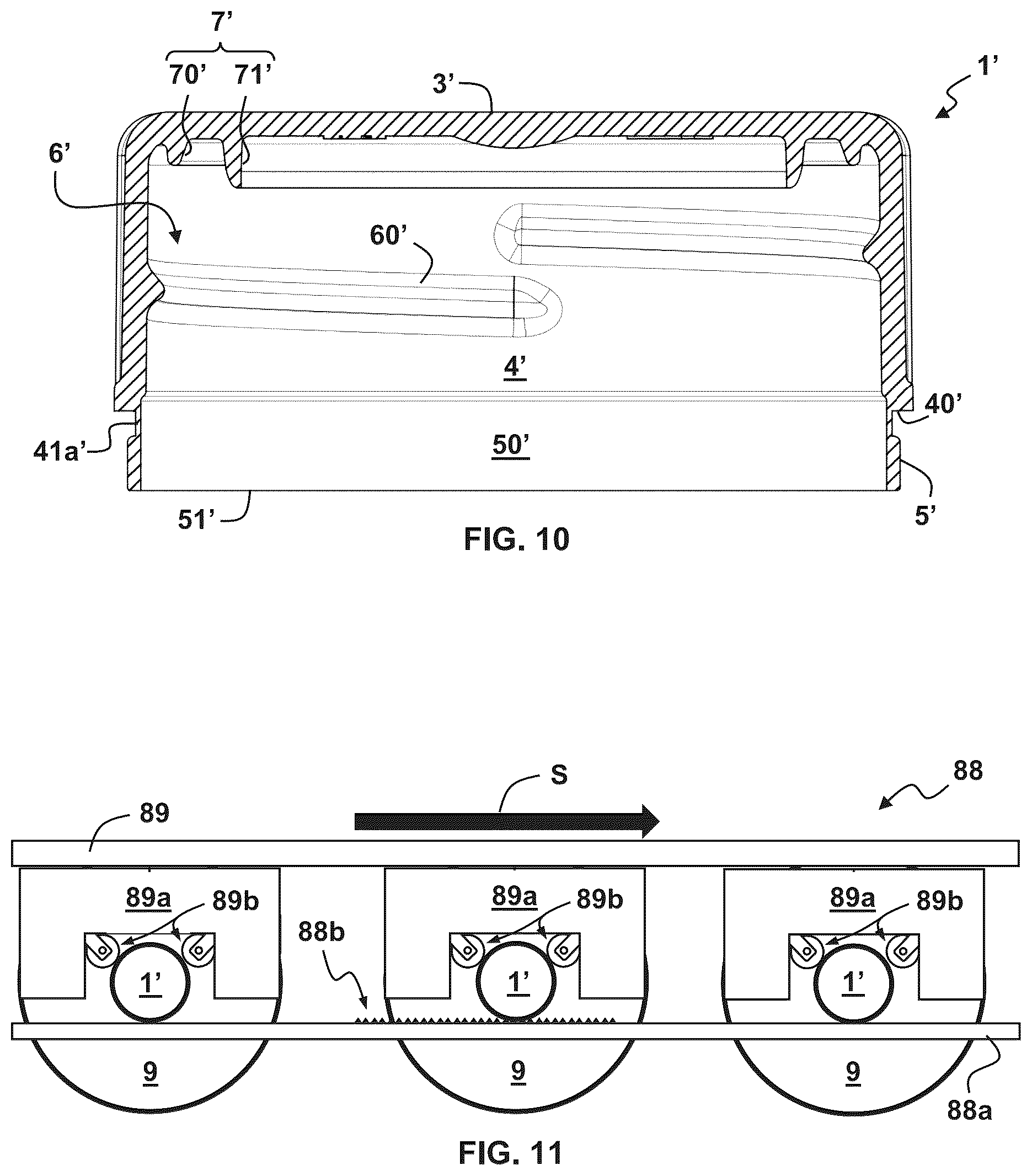 Patent US12479630 Figure 6 – Closures with tamper evidence