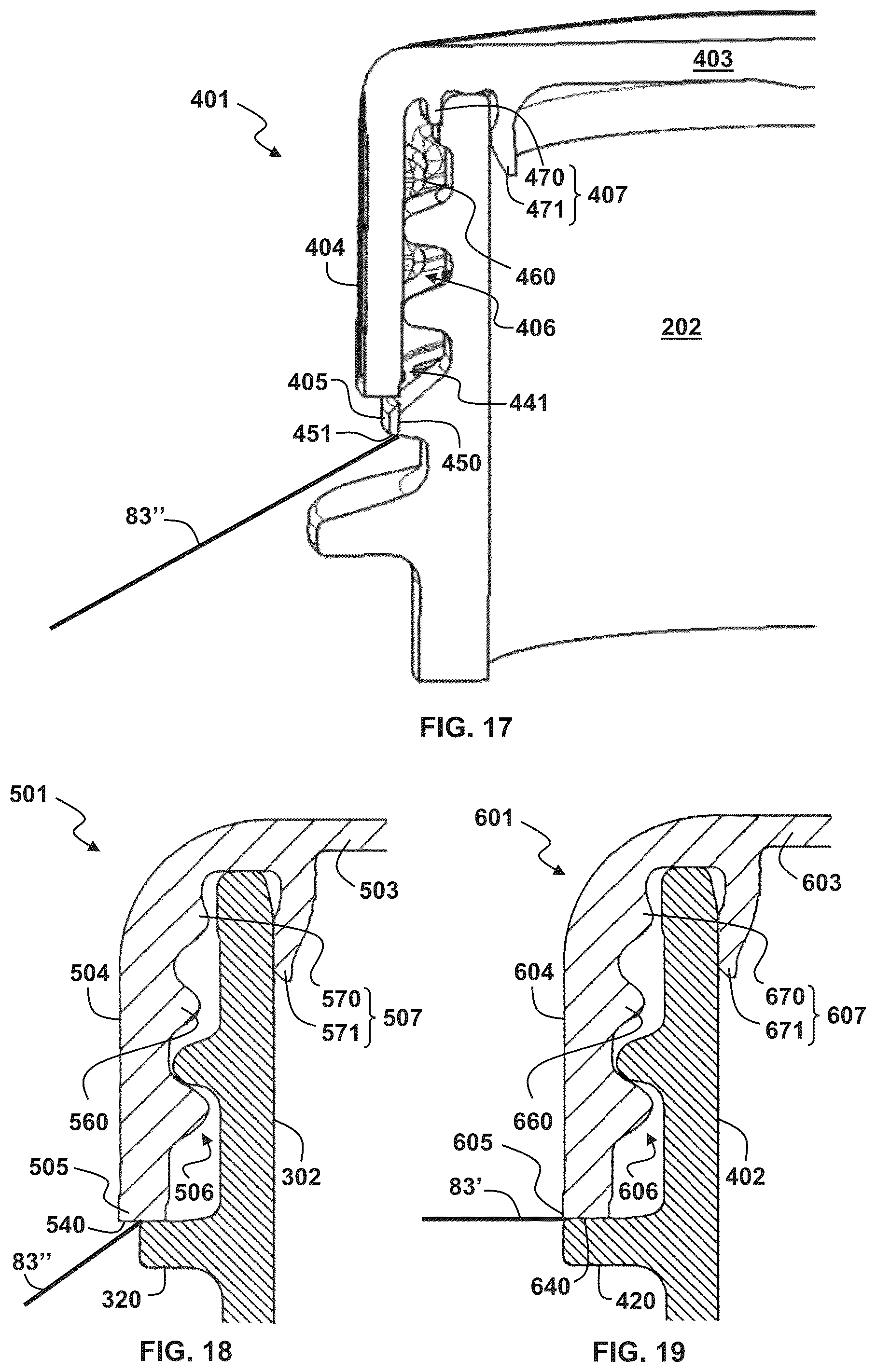 Patent US12479630 Figure 9 – Closures with tamper evidence
