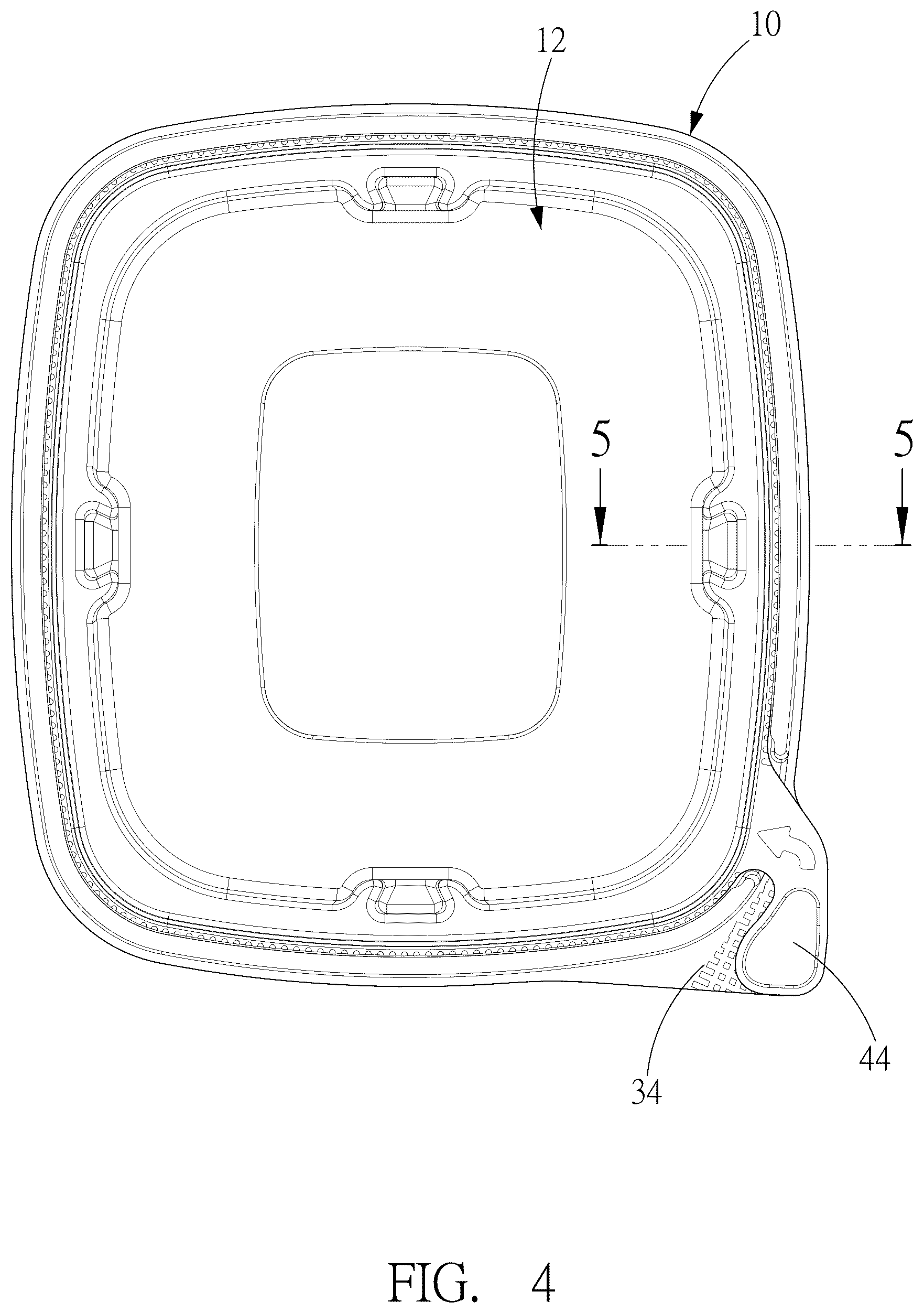 Patent US12479631 Figure 4 – Tamper evident container