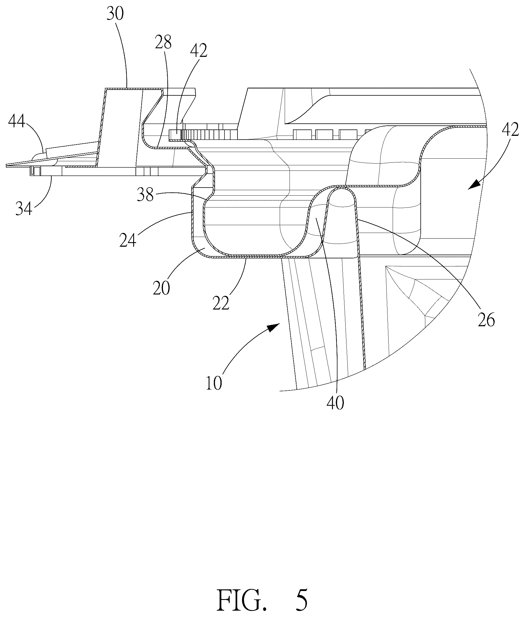Patent US12479631 Figure 5 – Tamper evident container