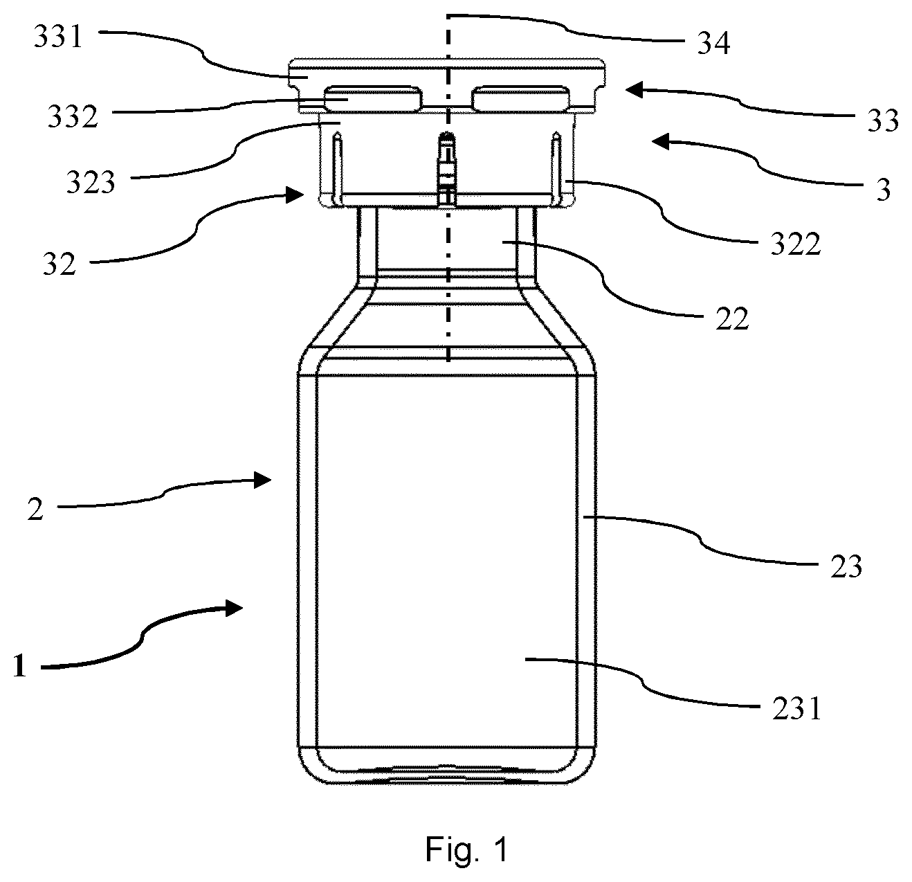 Patent US12479637 Figure 1 – Closure system and kit